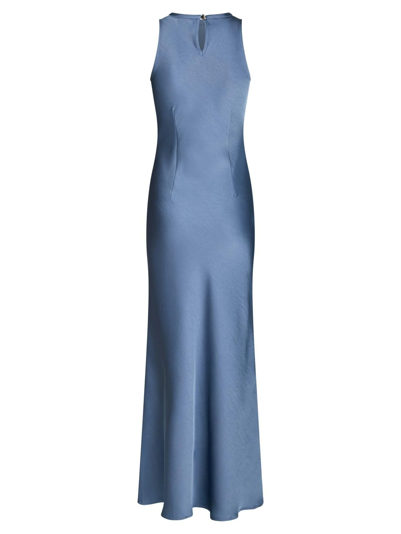 Celinie Heavy Sateen Dress Smoke Blue - Image 8