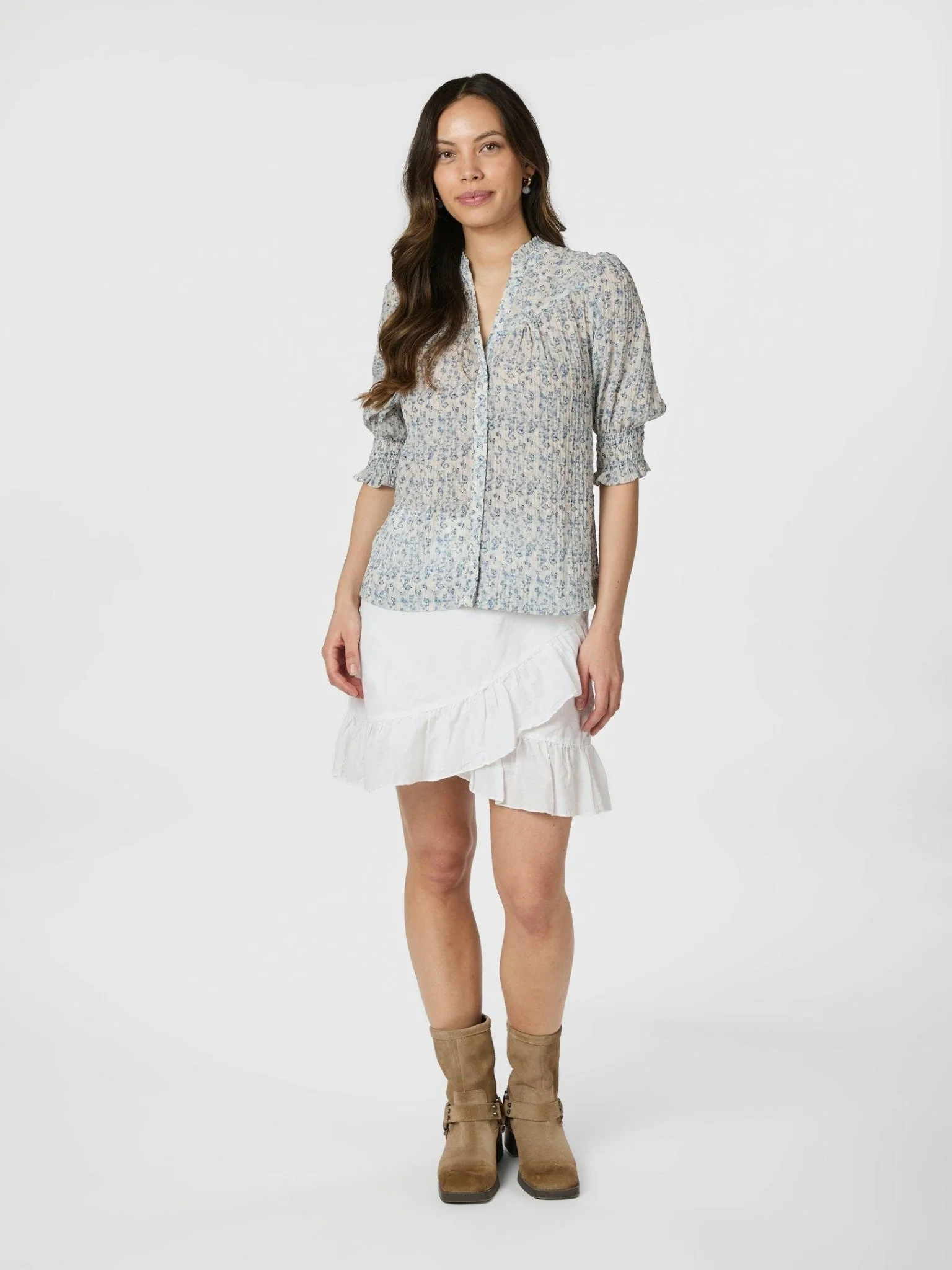 Diana Misty Floral Blouse Blue - Image 2