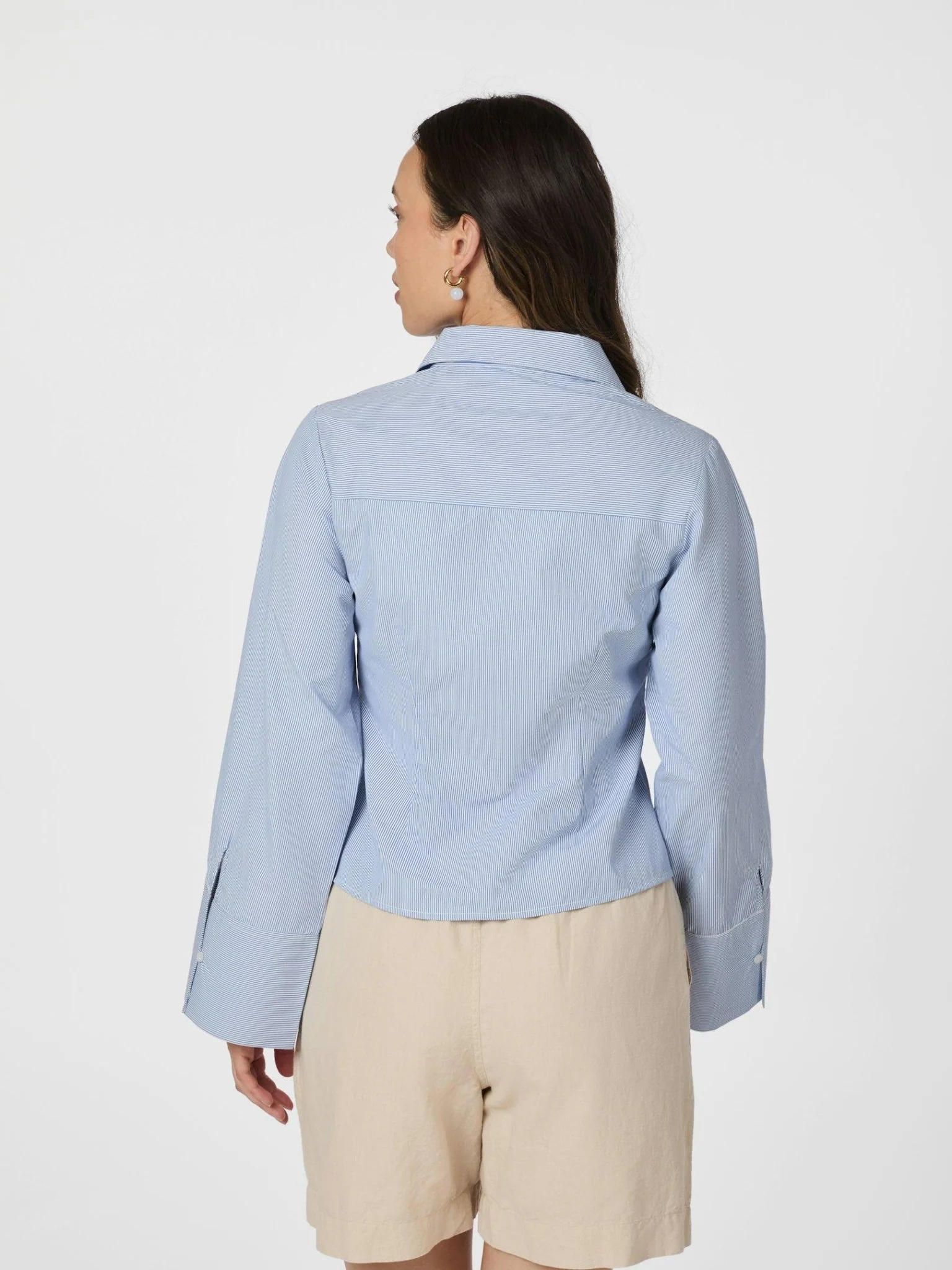 Rosa Mini Stripe Shirt Blue - Image 3