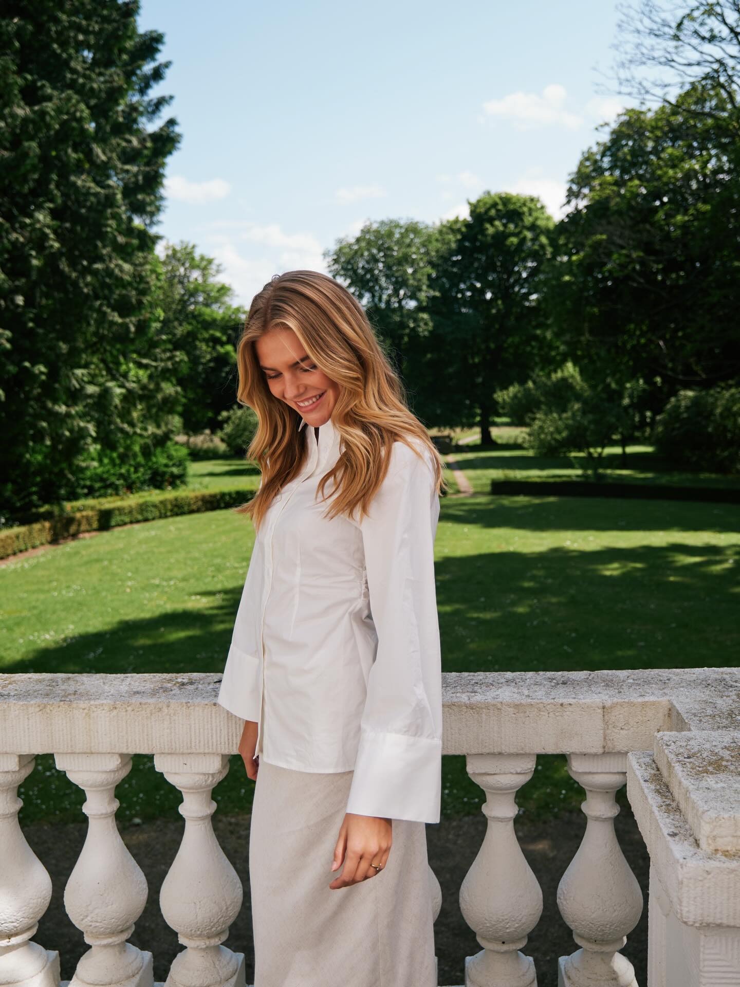 Caroli Poplin Shirt White - Image 3