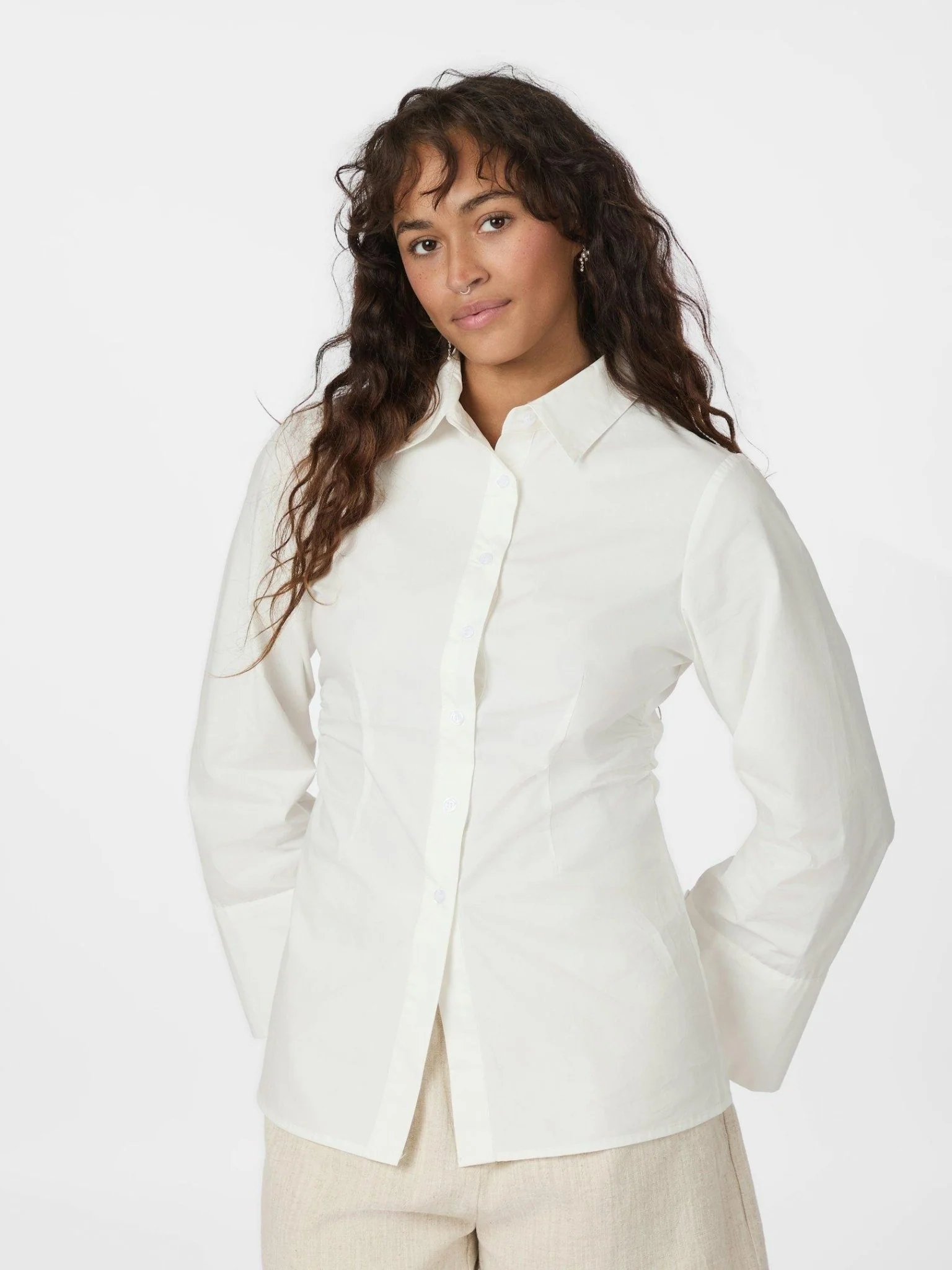 Caroli Poplin Shirt White - Image 4