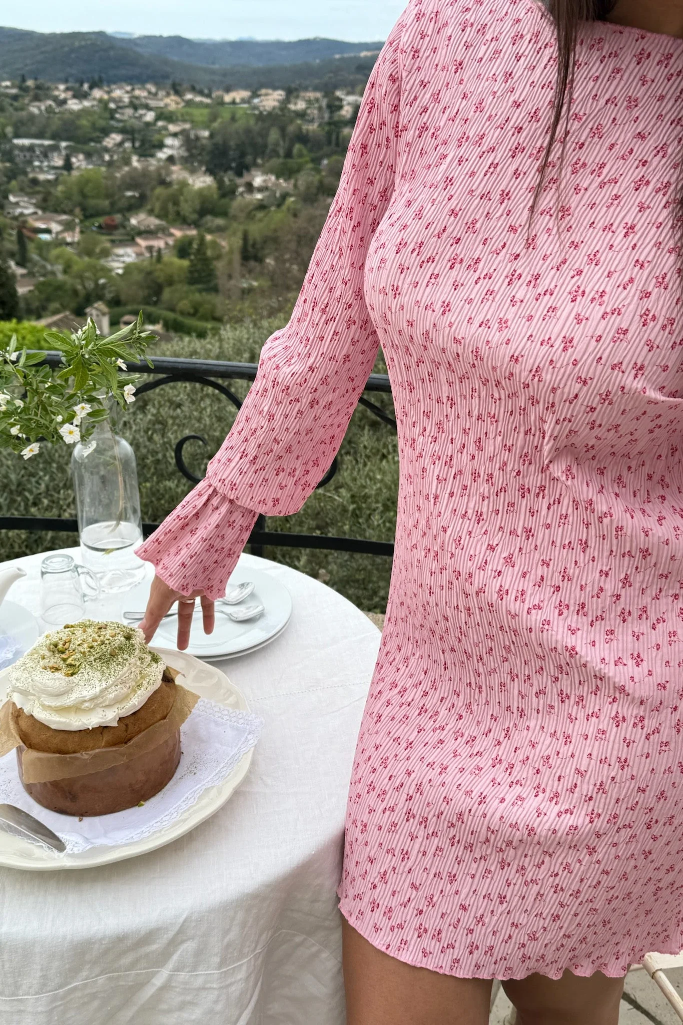Odine Dress Pink Tiny Blossom - Image 4