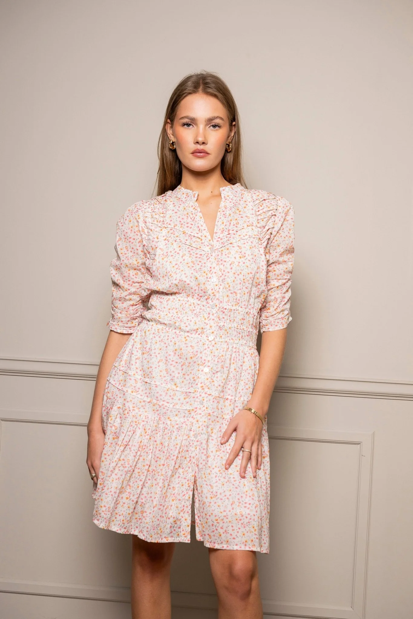 Fabienne Mini Dress Pink Petite - Image 6