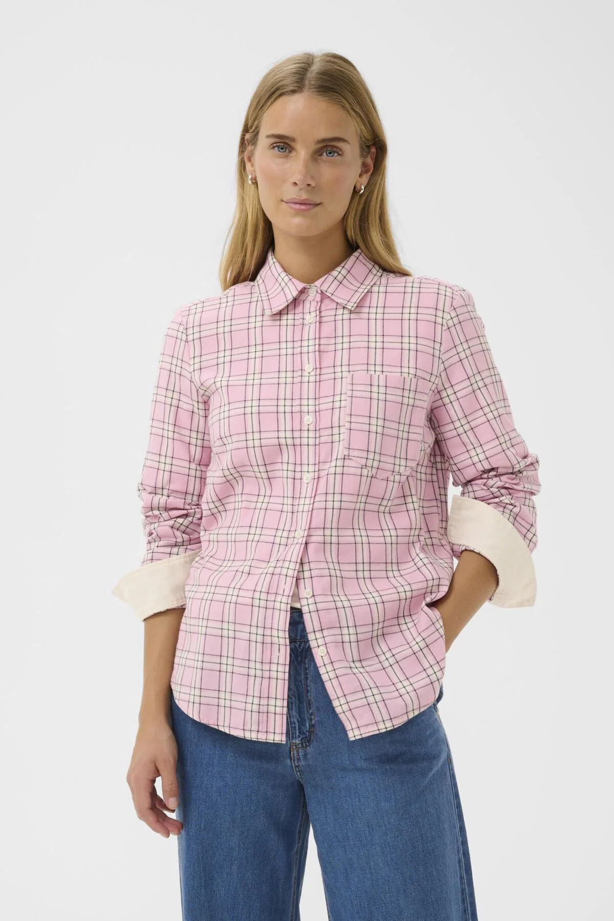 Yana Shirt Pink Check - Image 14