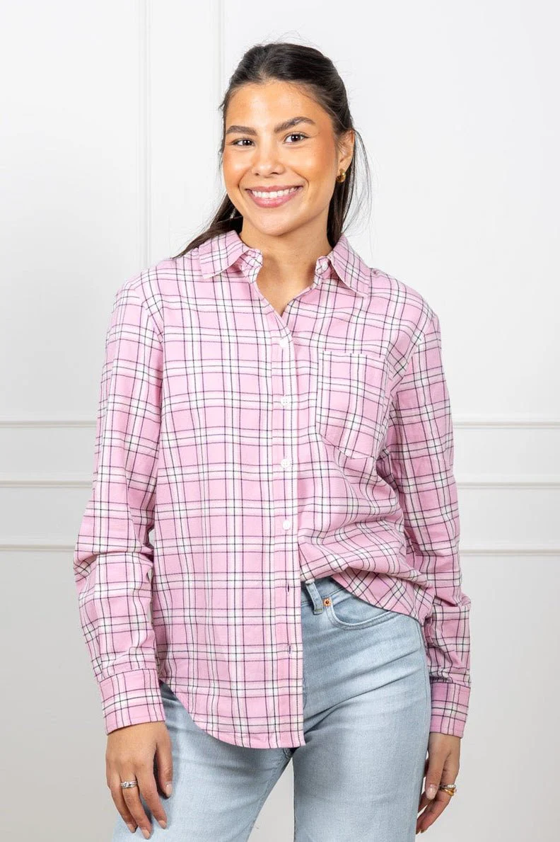 Yana Shirt Pink Check - Image 3