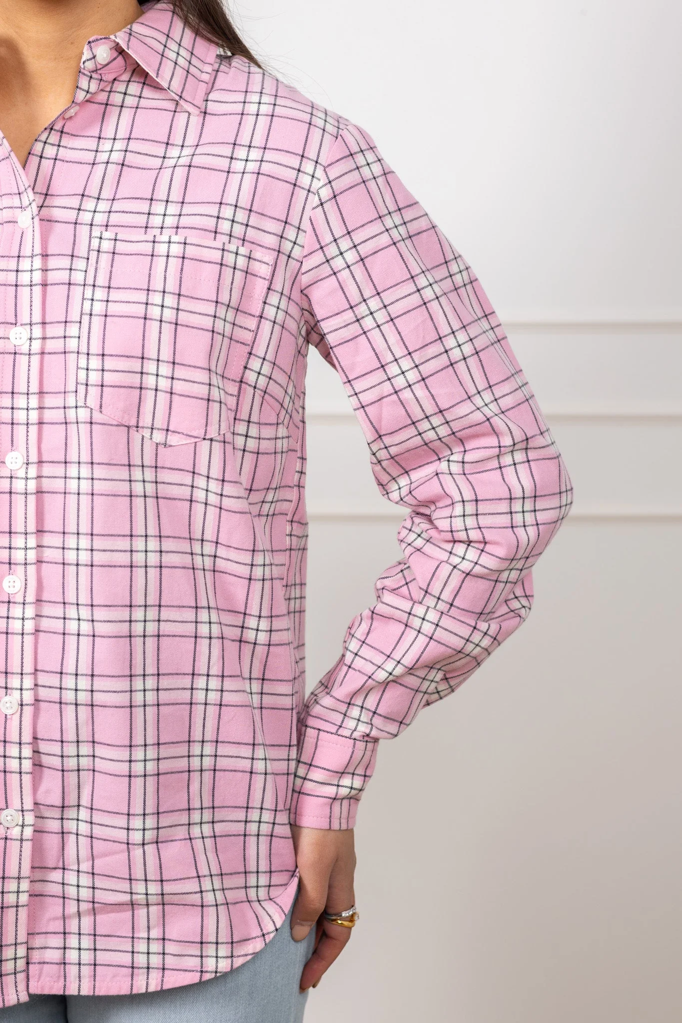 Yana Shirt Pink Check - Image 8
