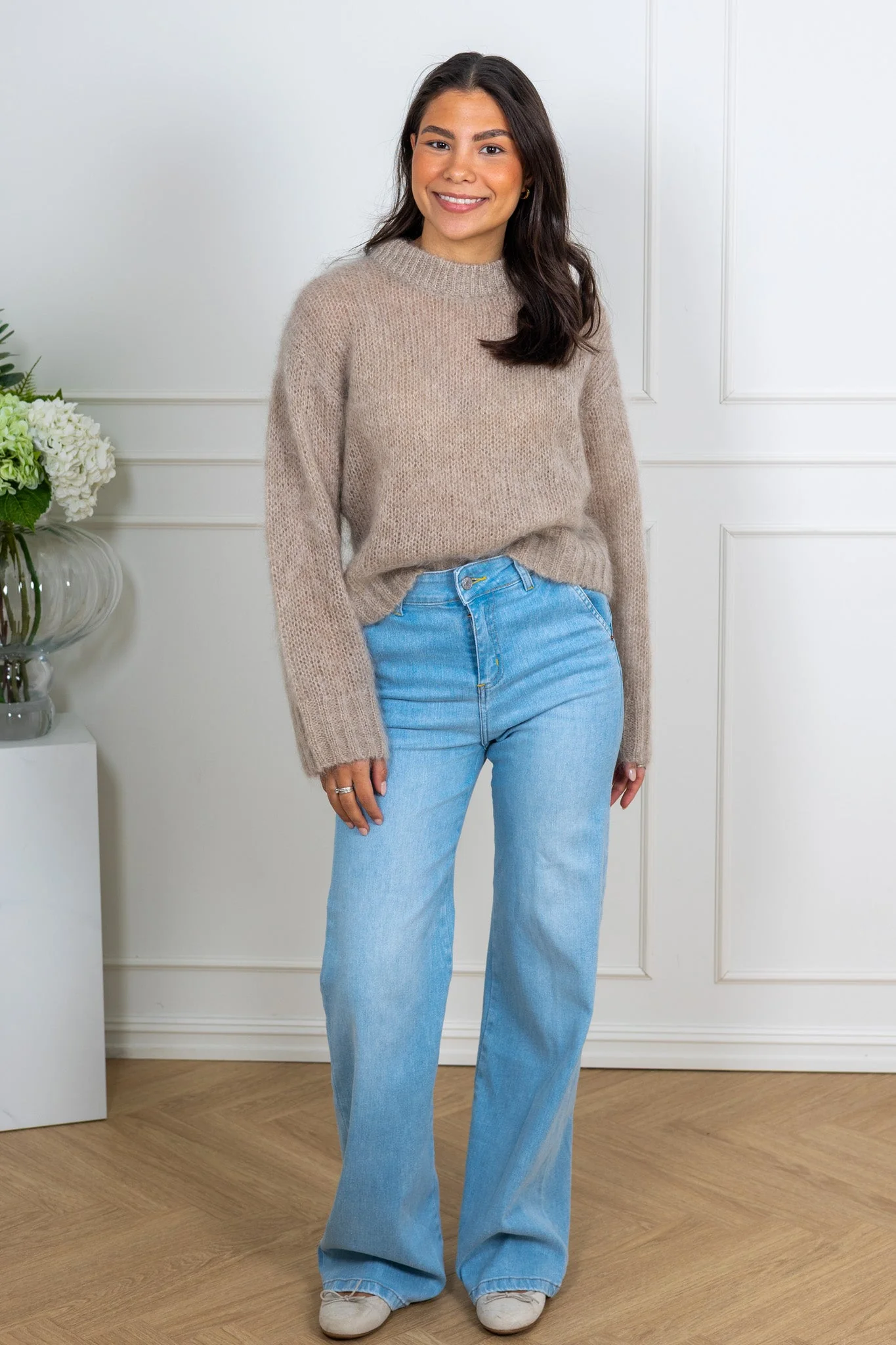 Sille Pullover Light Camel Melange - Image 5