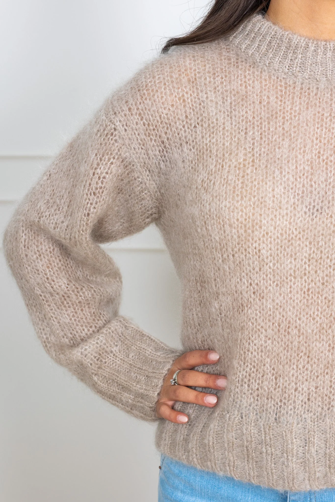 Sille Pullover Light Camel Melange - Image 7