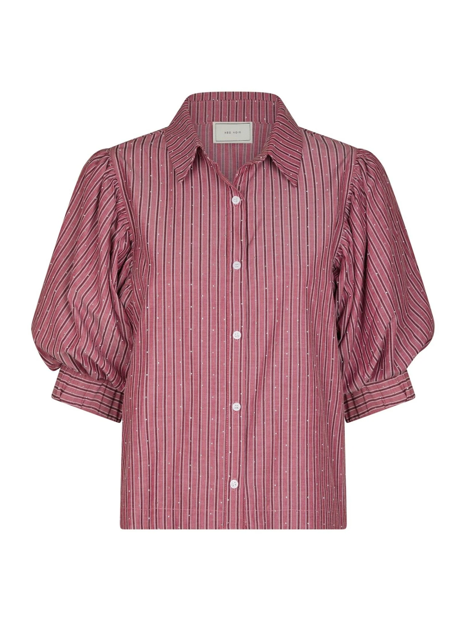 Etta Soft Stripe Stone Shirt Dark Rose - Image 2