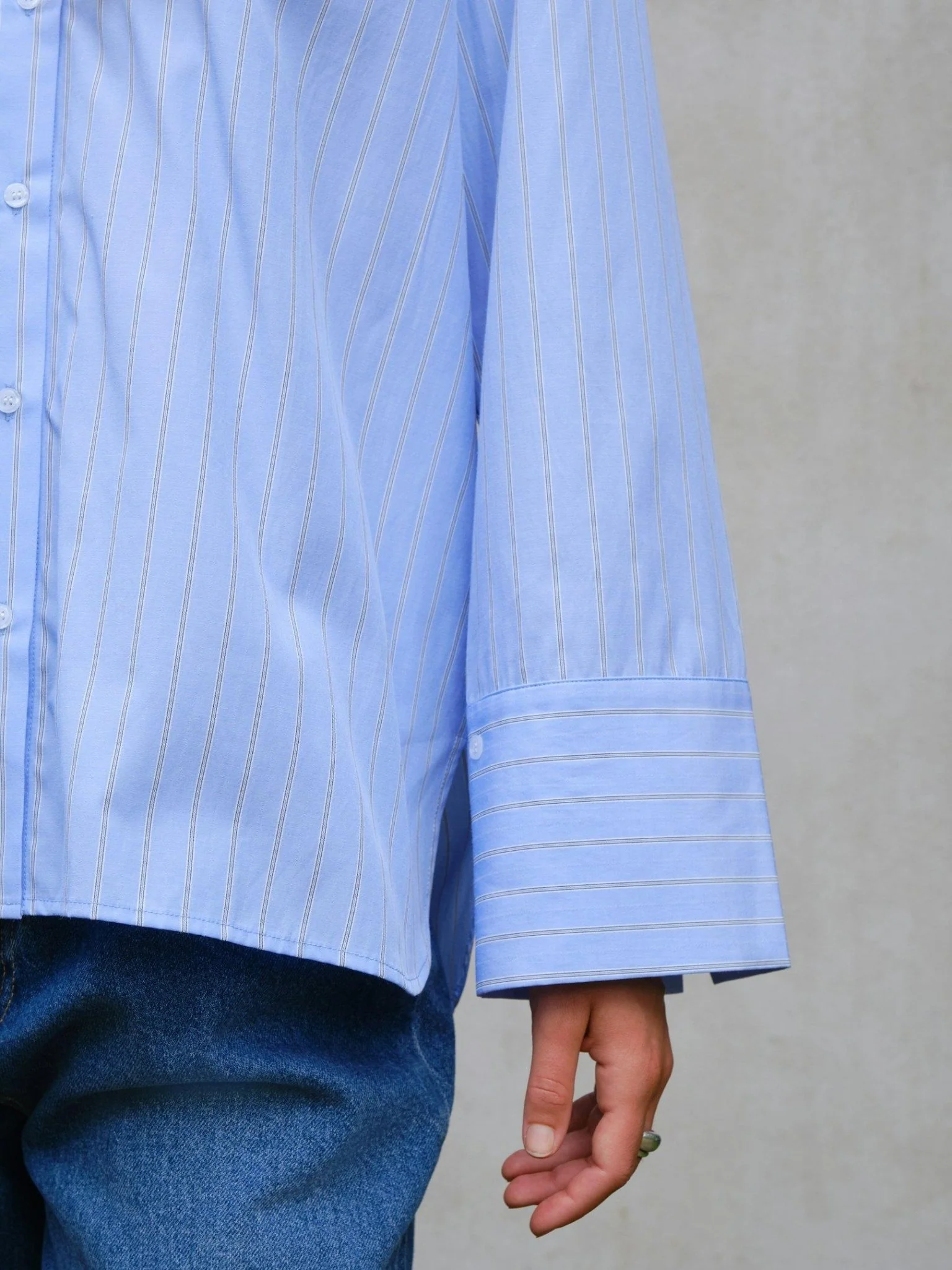 Dita Twin Stripe Shirt Light Blue - Image 4