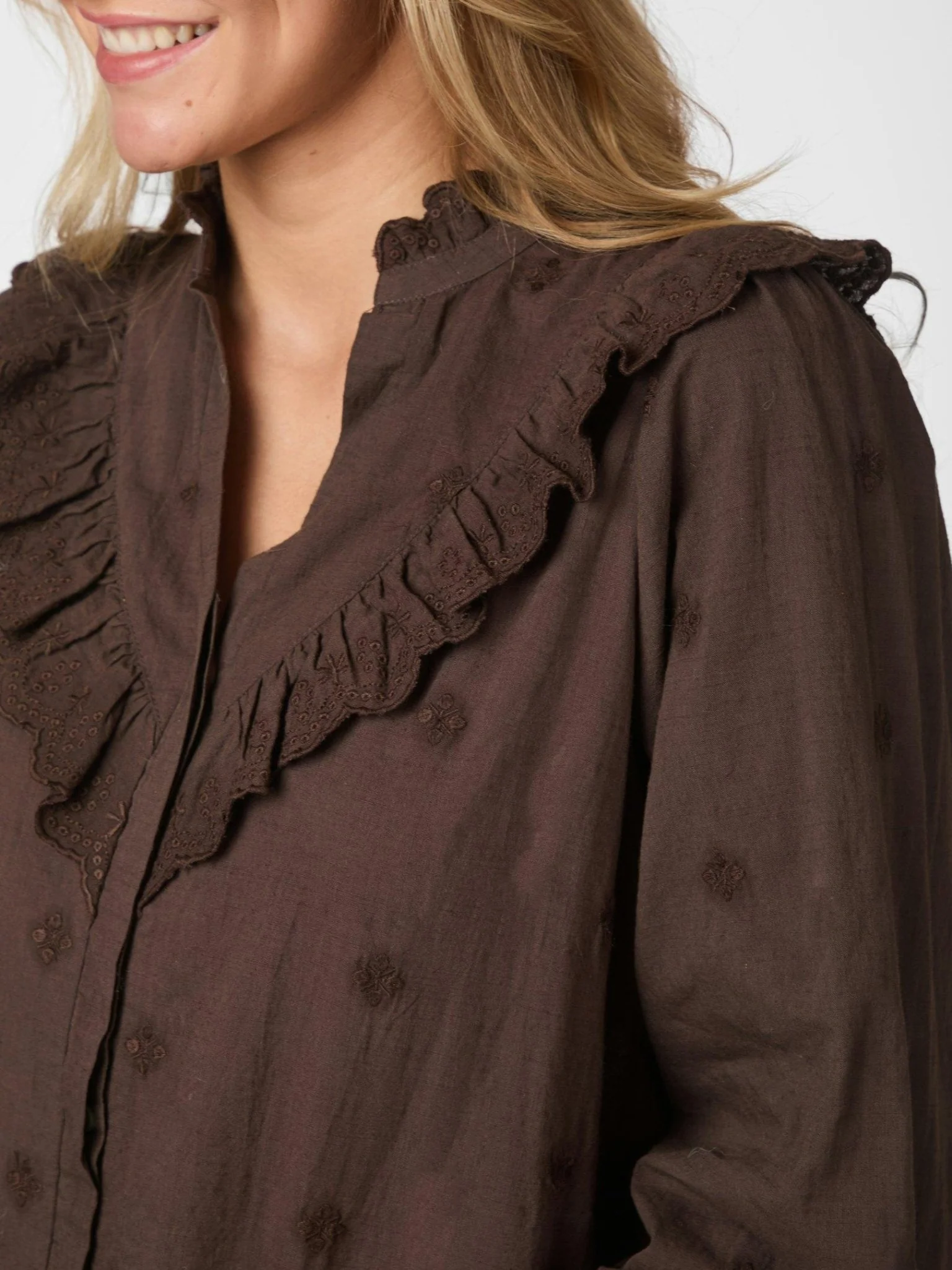 Degas Blouse Dark Brown - Image 4