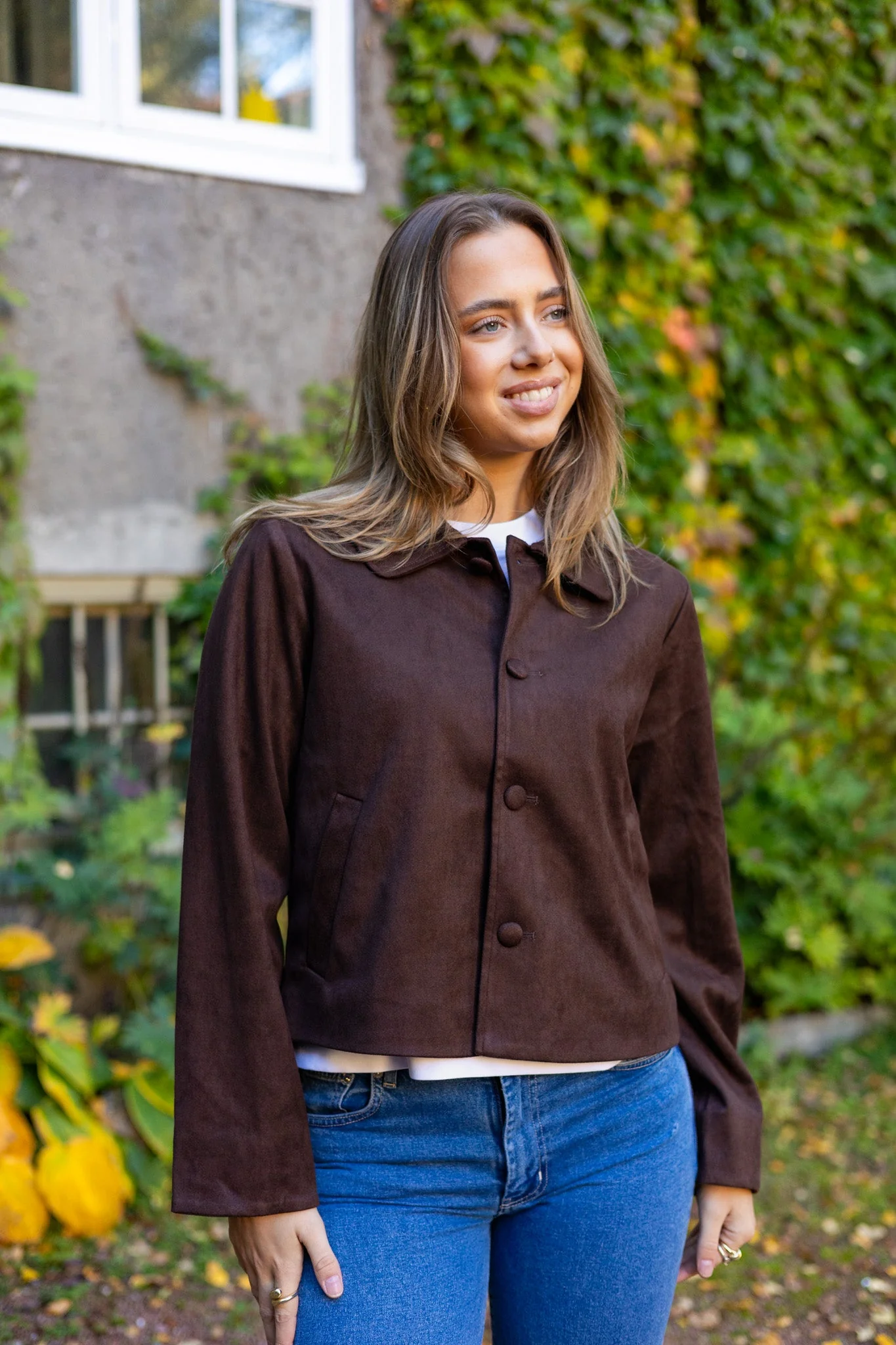 Nilo Suede Jacket Dark Brown - Image 11
