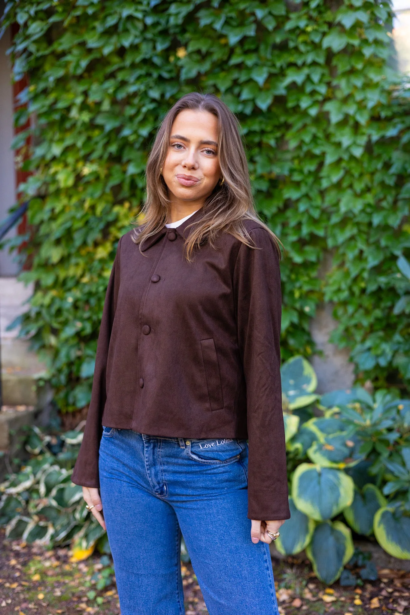 Nilo Suede Jacket Dark Brown - Image 12