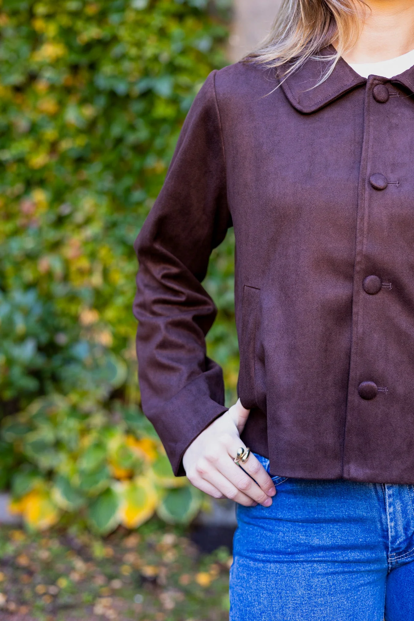 Nilo Suede Jacket Dark Brown - Image 14