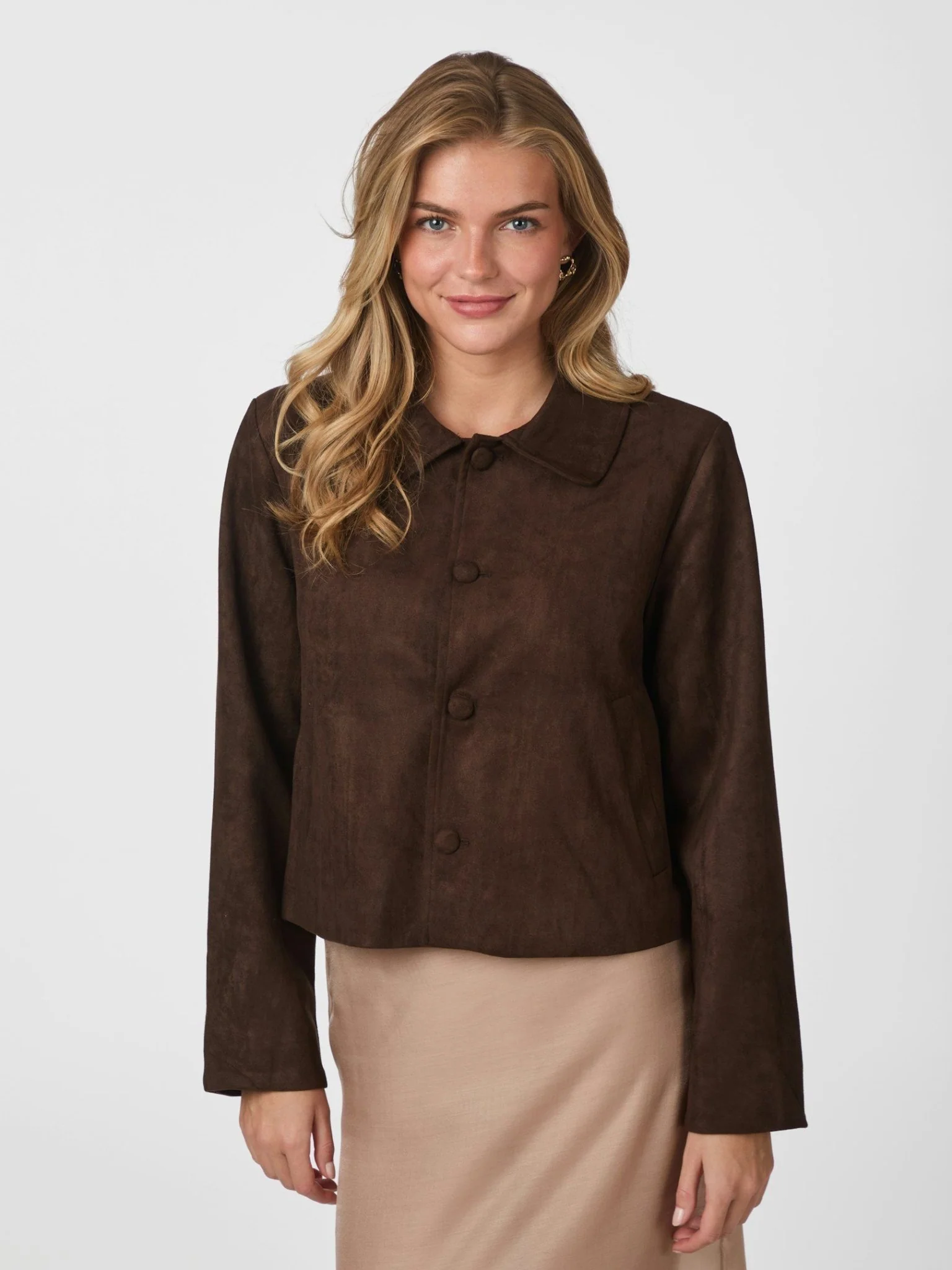 Nilo Suede Jacket Dark Brown - Image 16