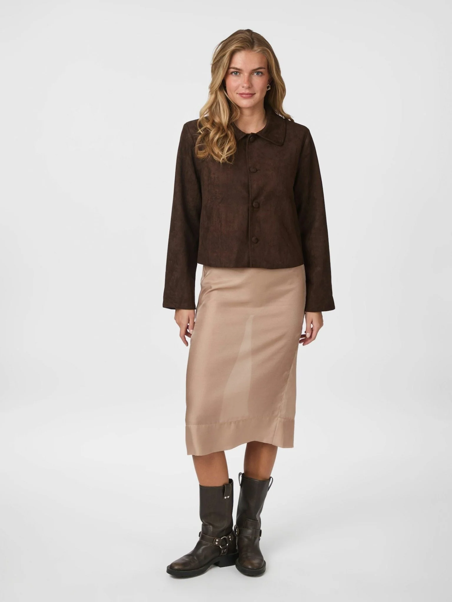 Nilo Suede Jacket Dark Brown - Image 17