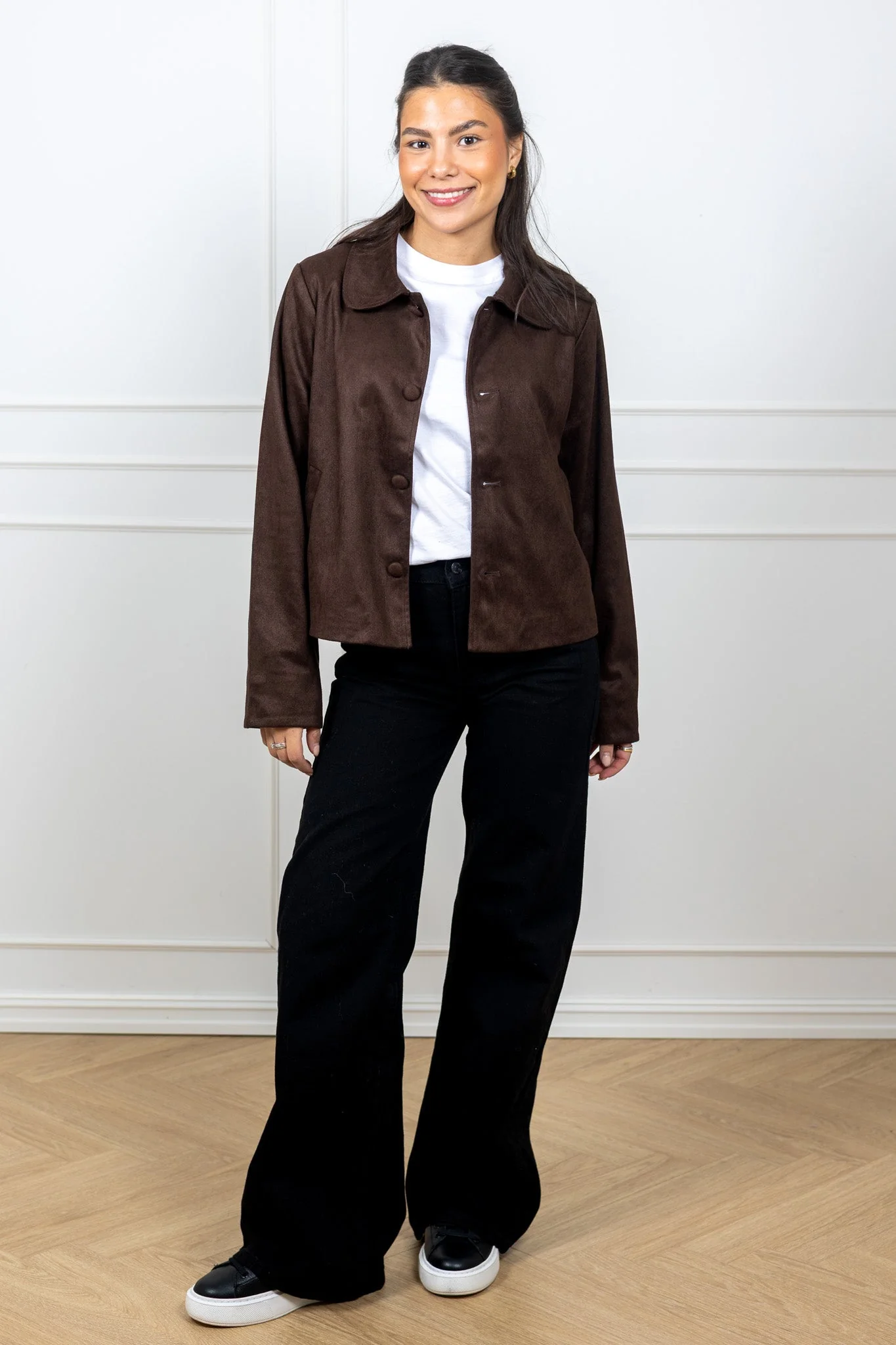 Nilo Suede Jacket Dark Brown - Image 7