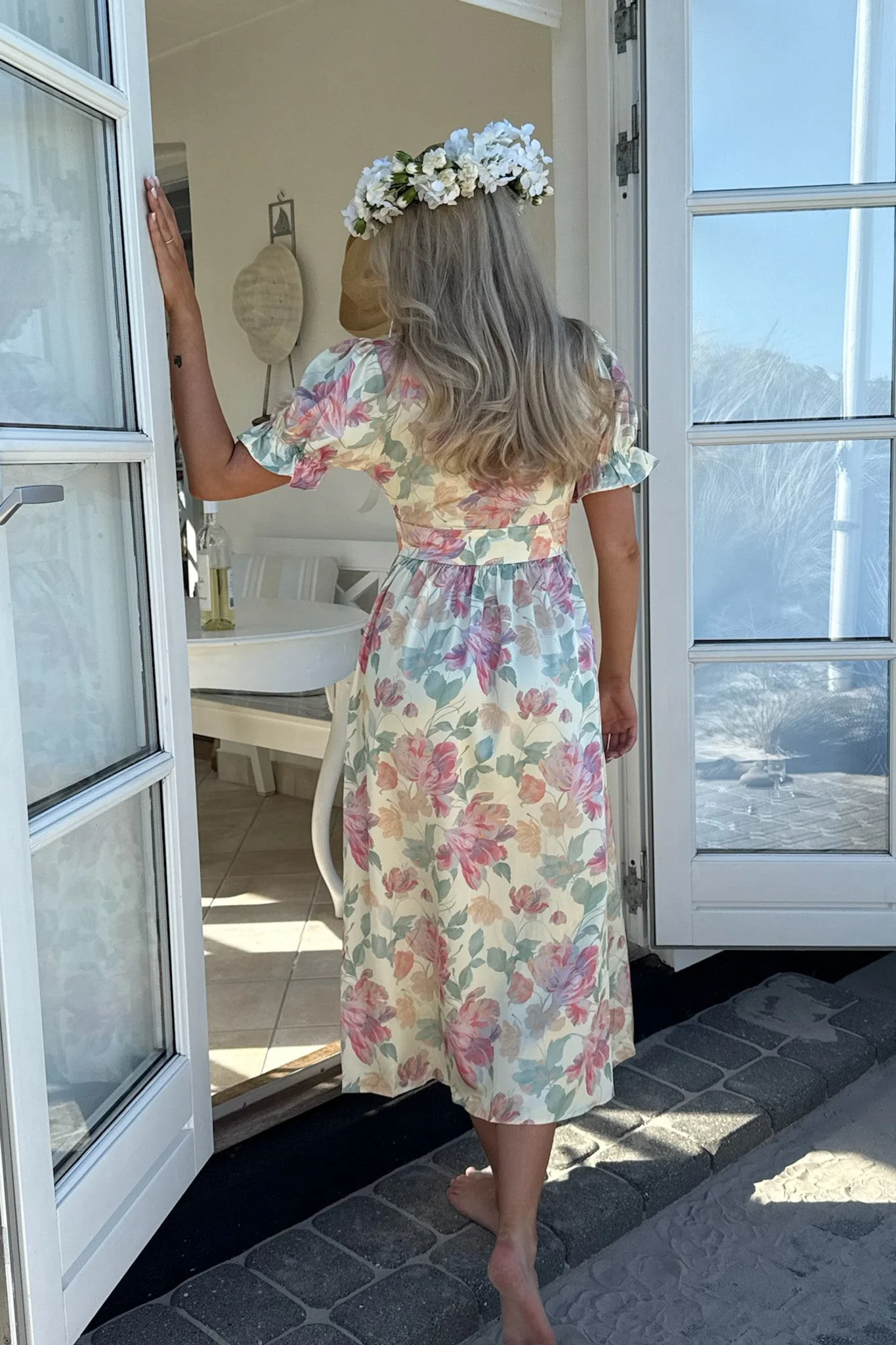 Adel Long Ss Dress Pastel Garden - Image 9