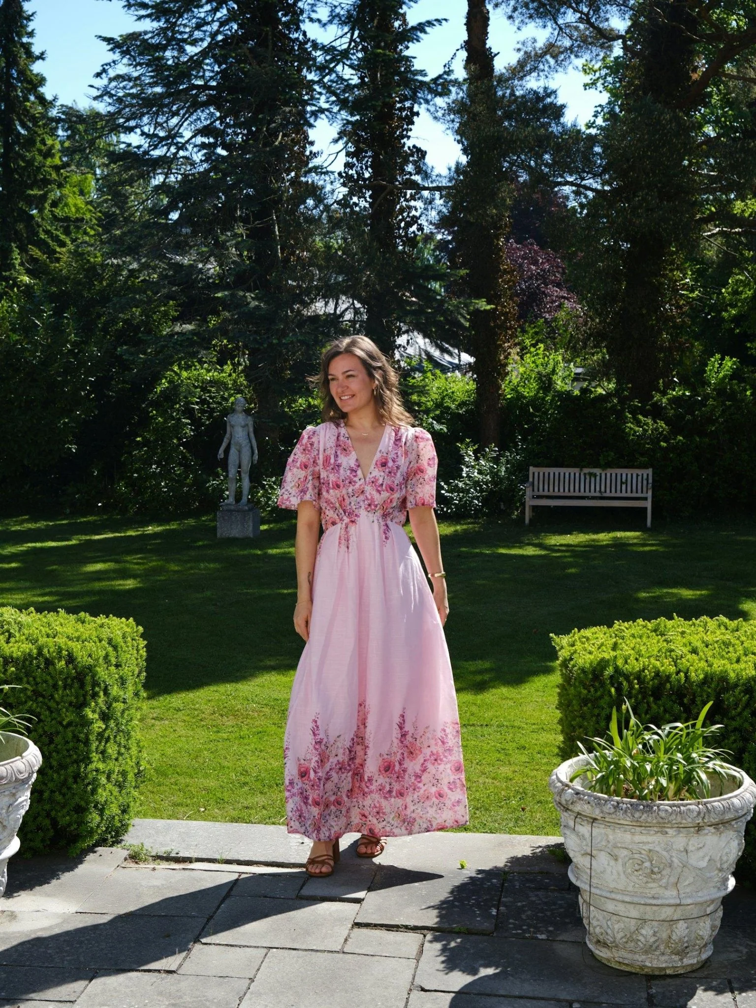 Serna Flower Print Dress Light Pink - Image 4