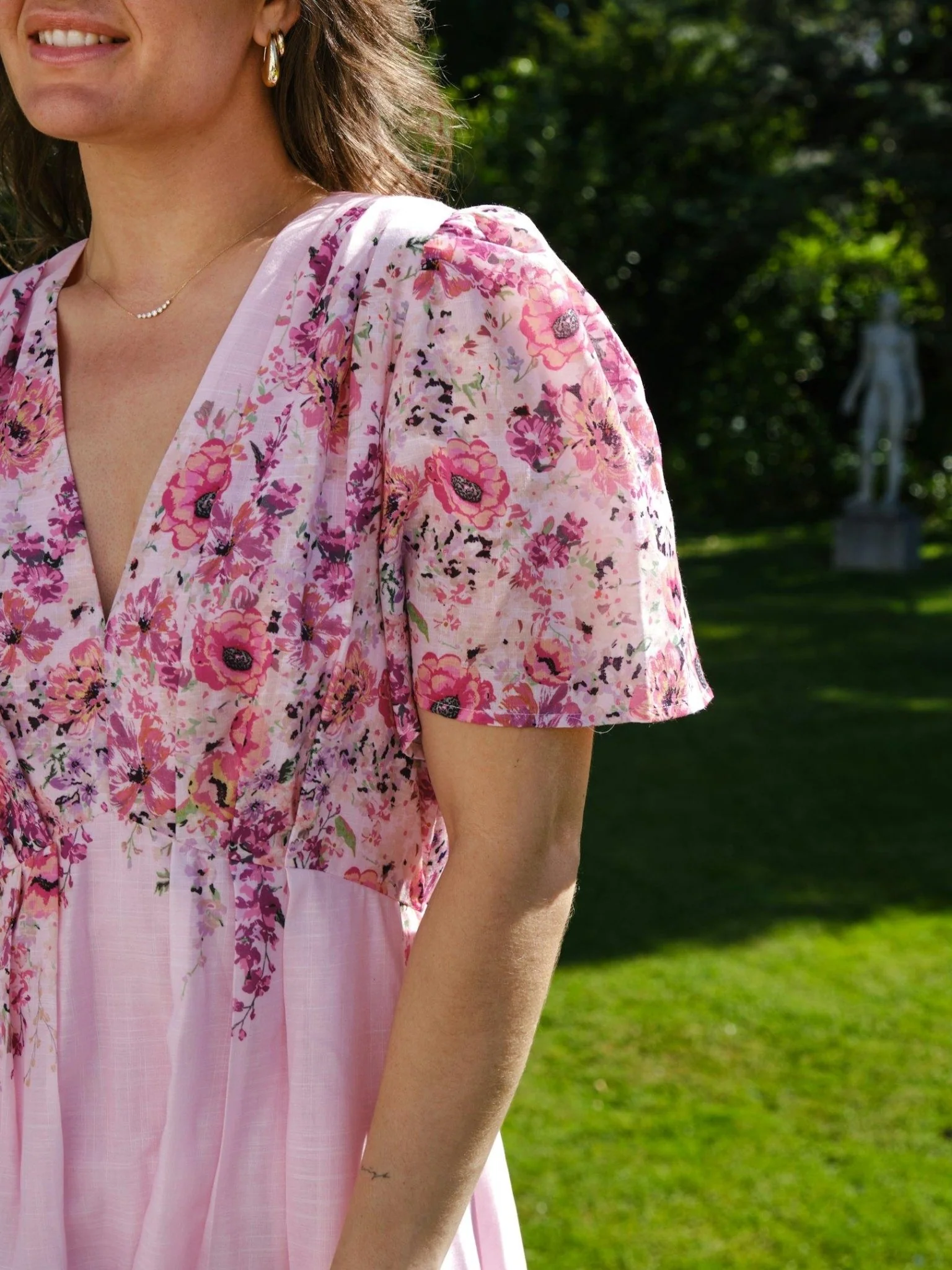 Serna Flower Print Dress Light Pink - Image 5