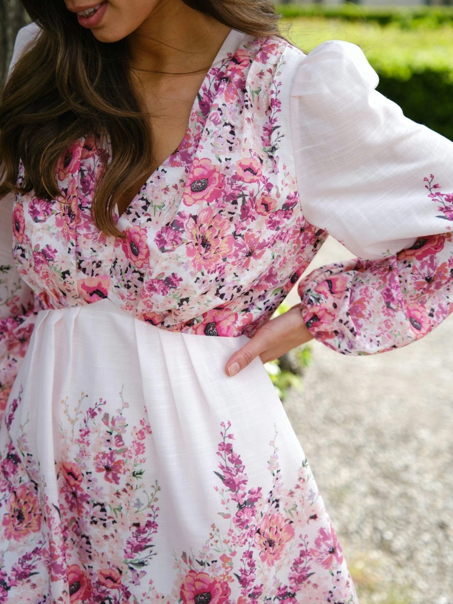 Semila Flower Print Dress Rose - Image 3