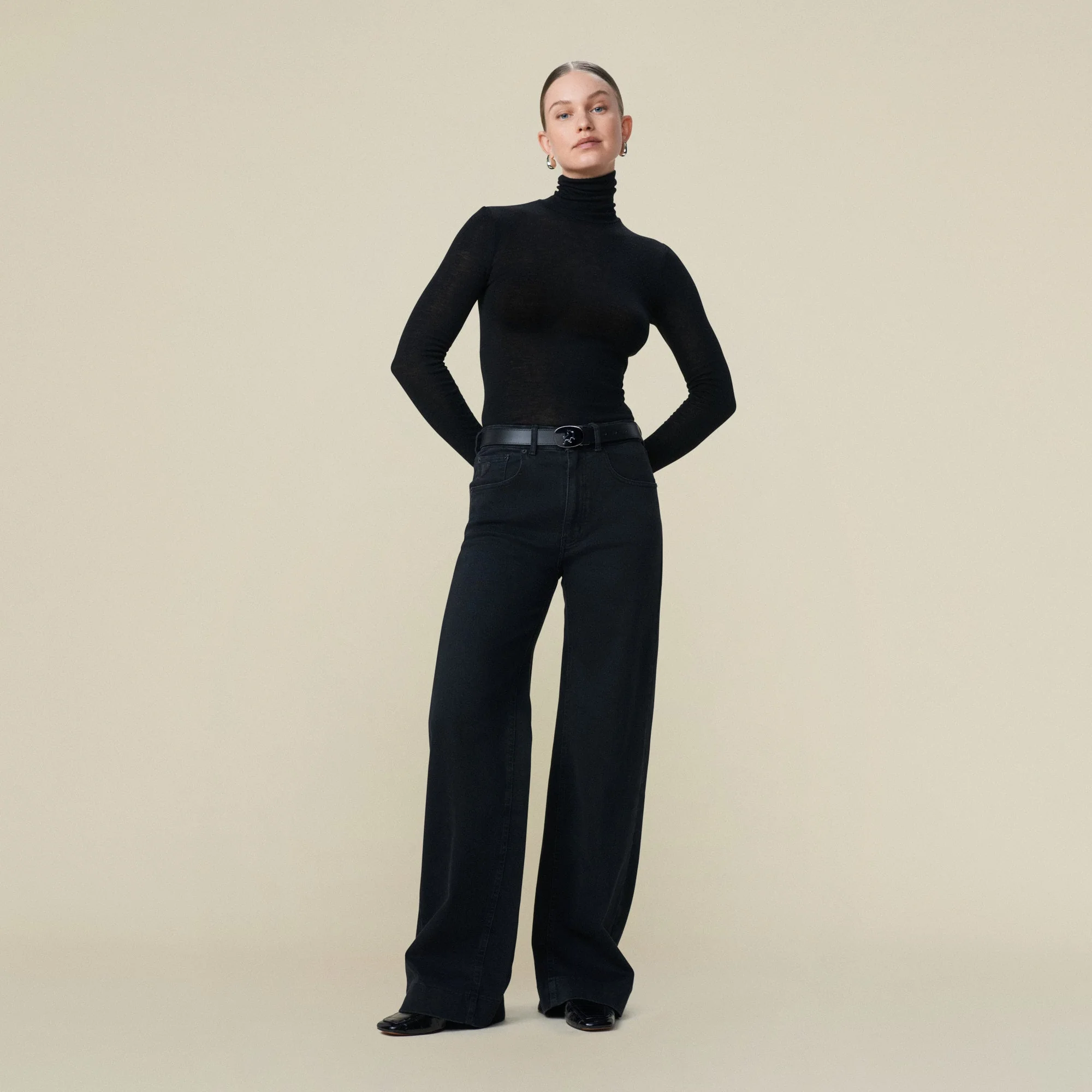 Rosa-R Jeans Dark Black