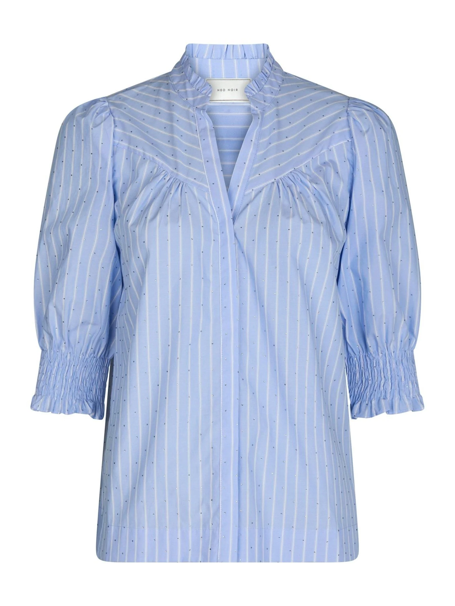Diana Stripy Stone Blouse Light Blue - Image 2