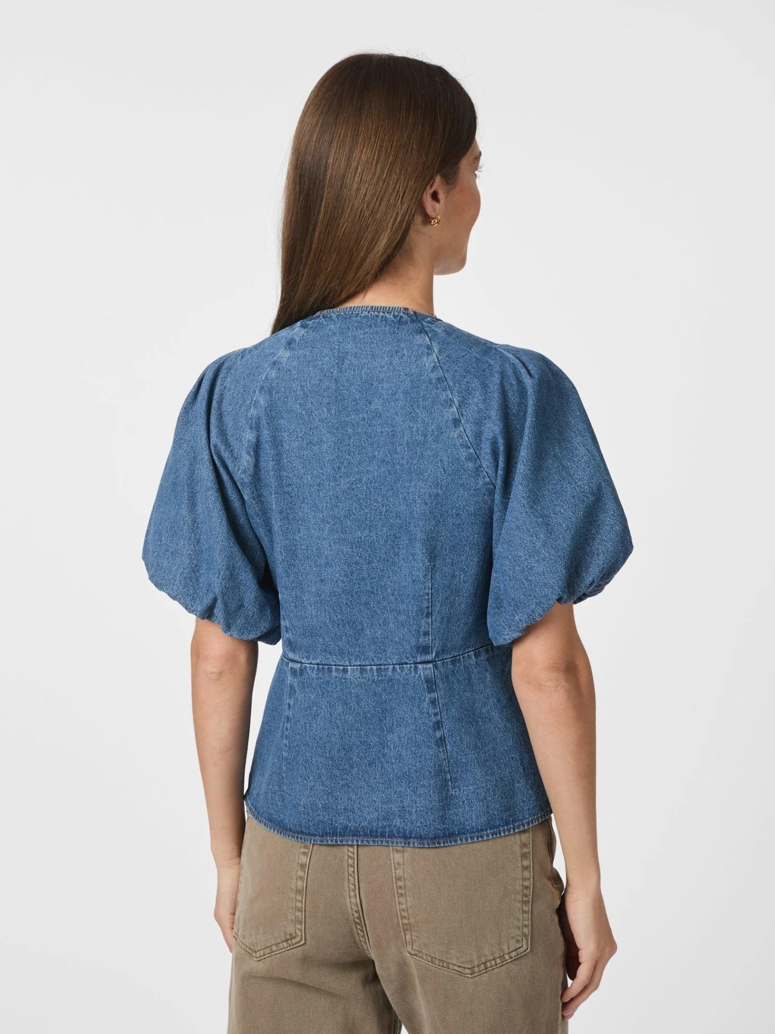 Irina Denim Blouse Blue - Image 8