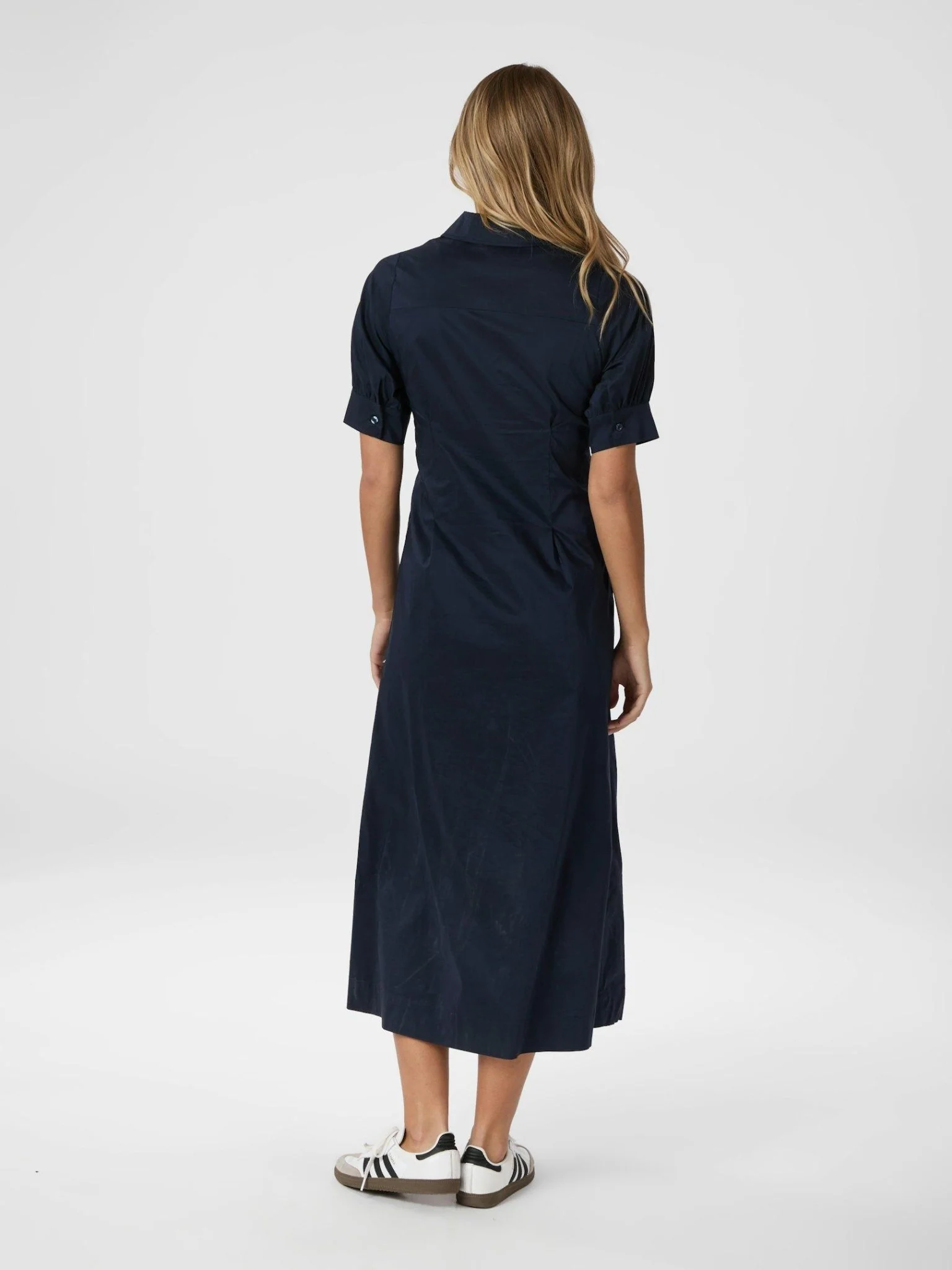 Baia Poplin Dress Navy - Image 4