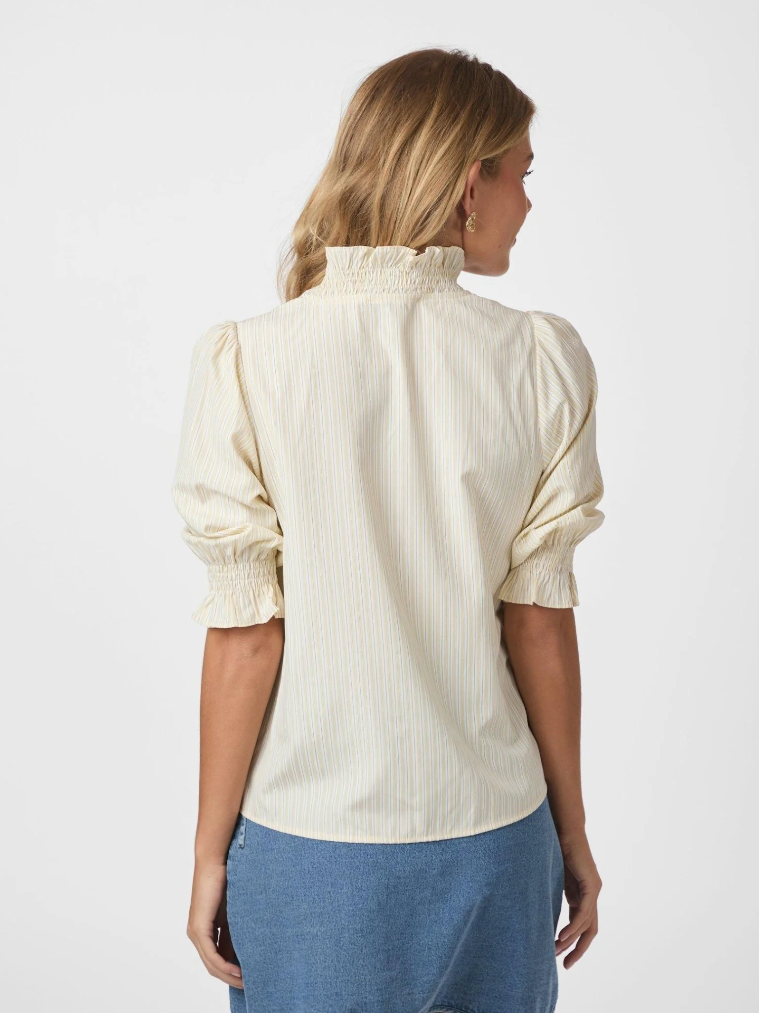 Briony Striped Shirt Light Yellow - Image 7