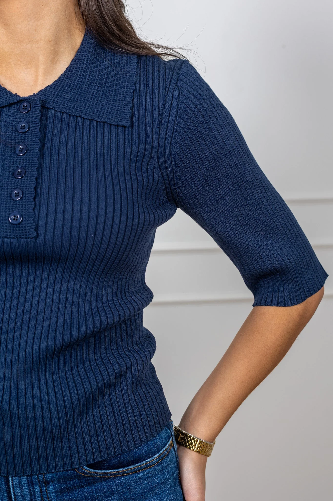 Balidira Knit Polo Navy - Image 7