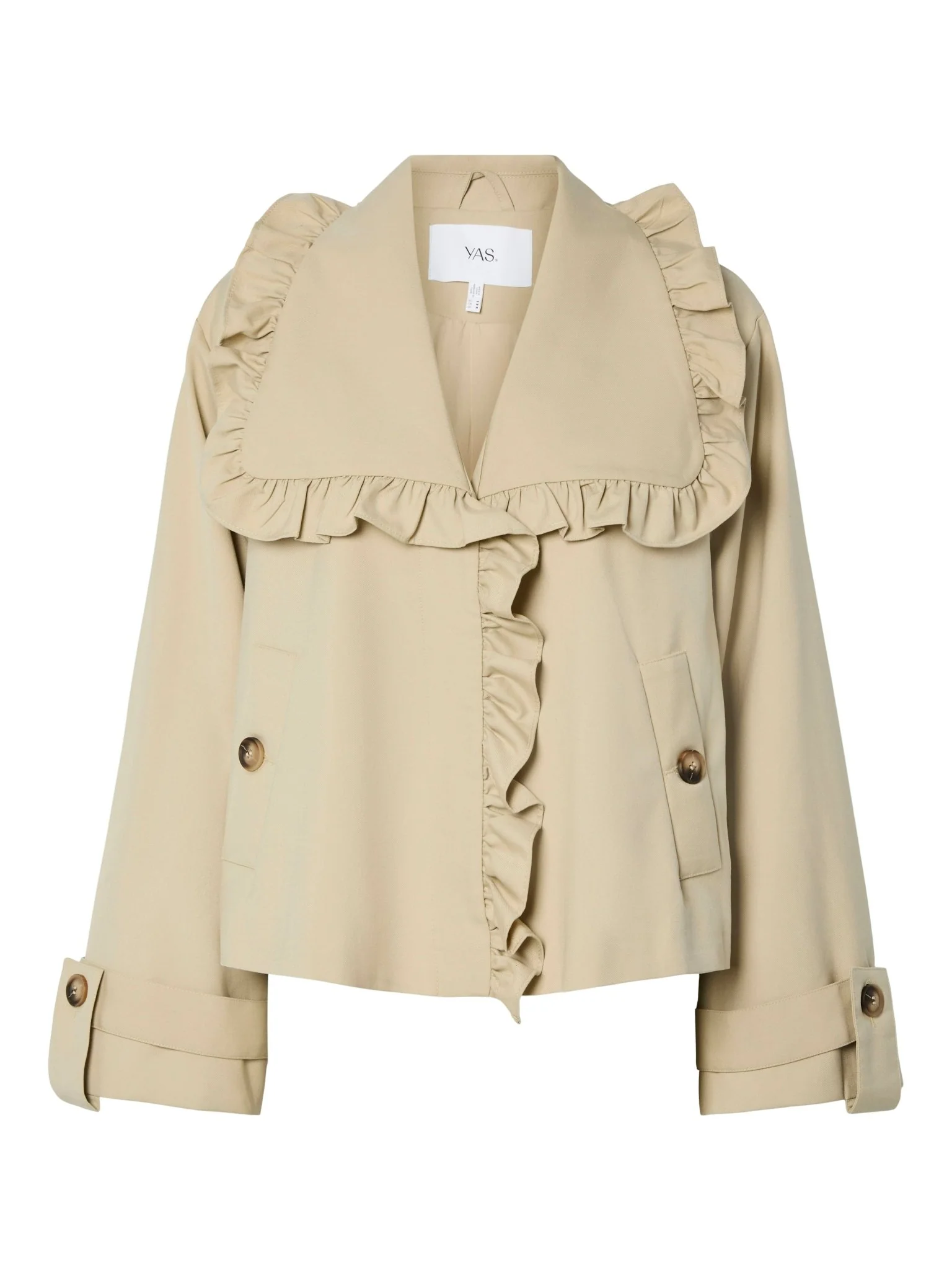Elsana Ls Short Trenchcoat Travertine