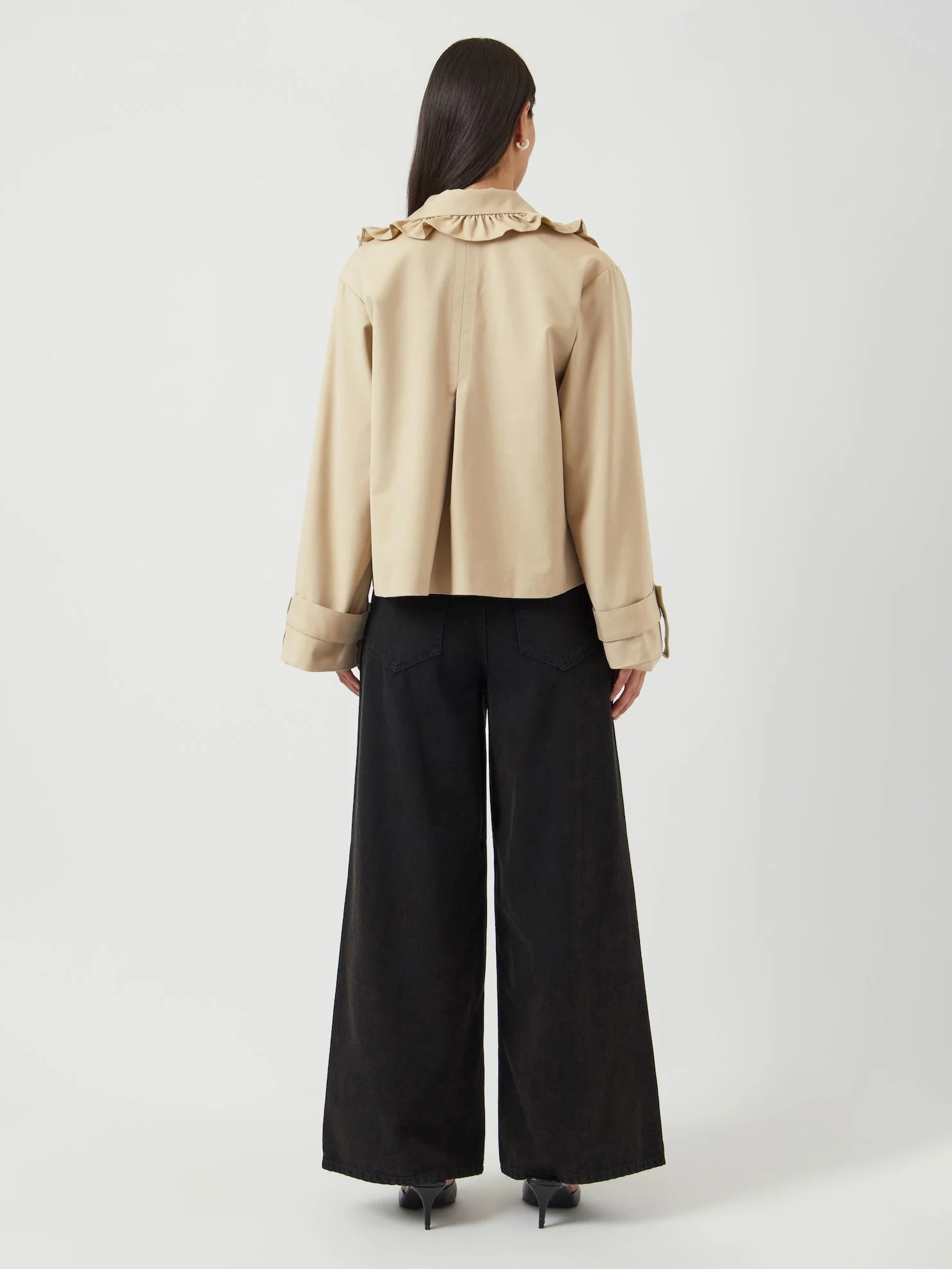 Elsana Ls Short Trenchcoat Travertine - Image 5