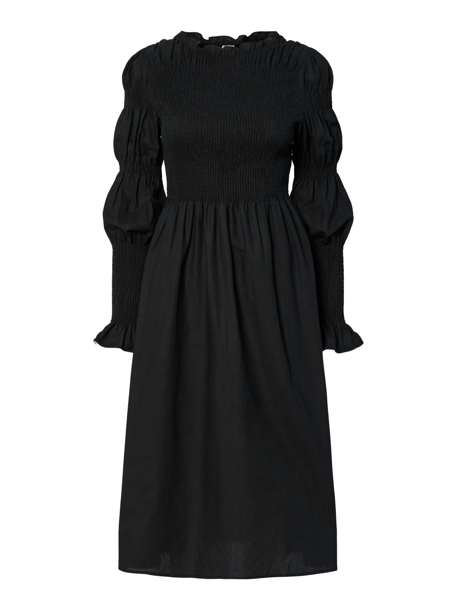 Chemma Ls Smock Midi Dress Black - Image 2