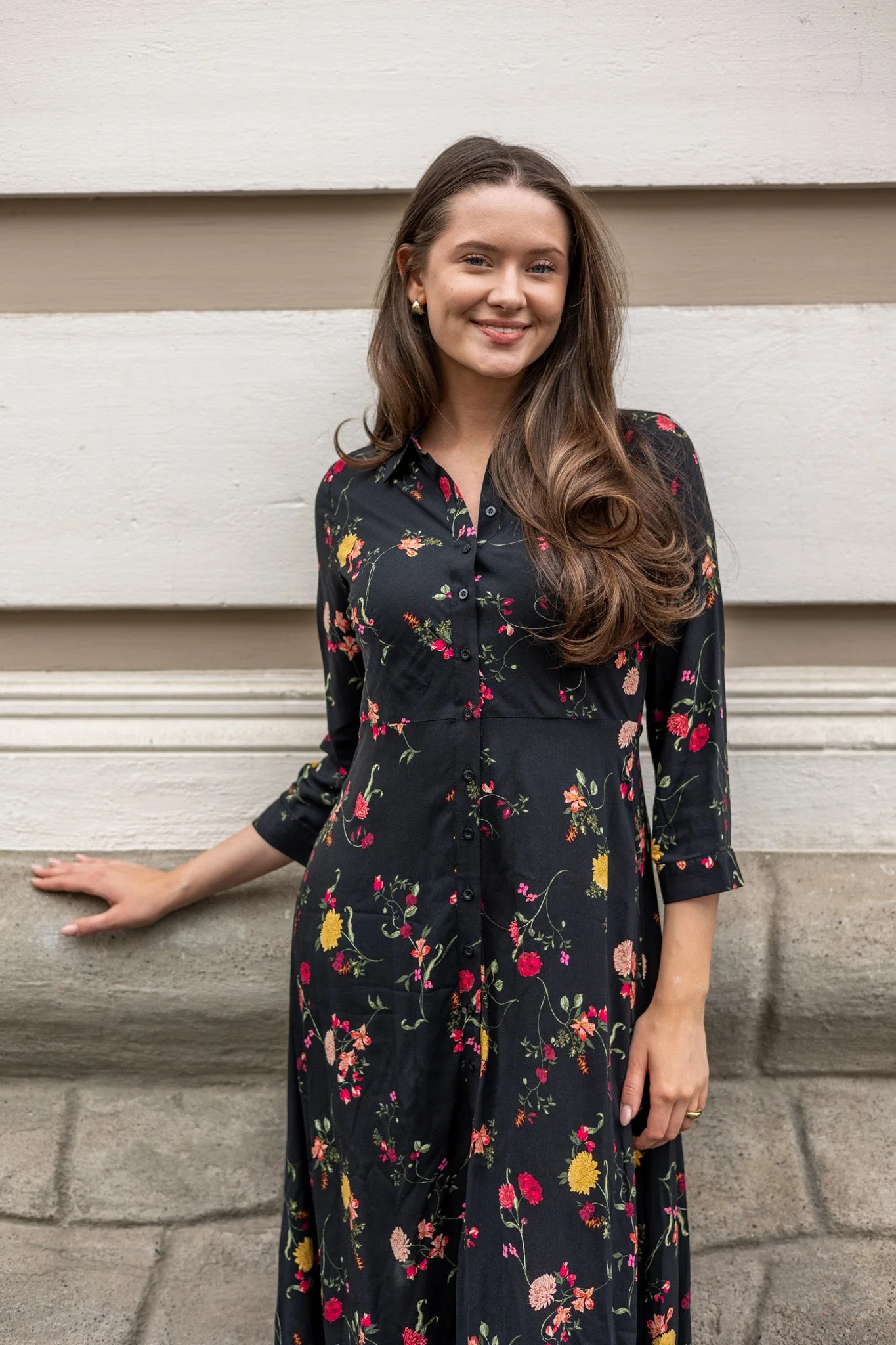 Savanna Long Shirt Dress Black Botari - Image 4