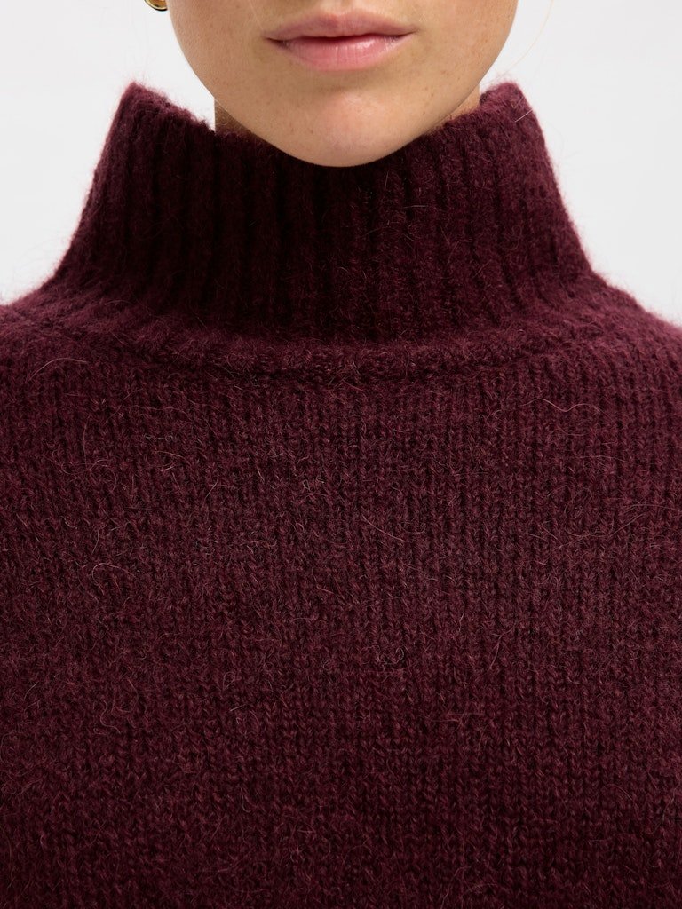 Gabriella Ls Knit High Neck Fig Melange - Image 9