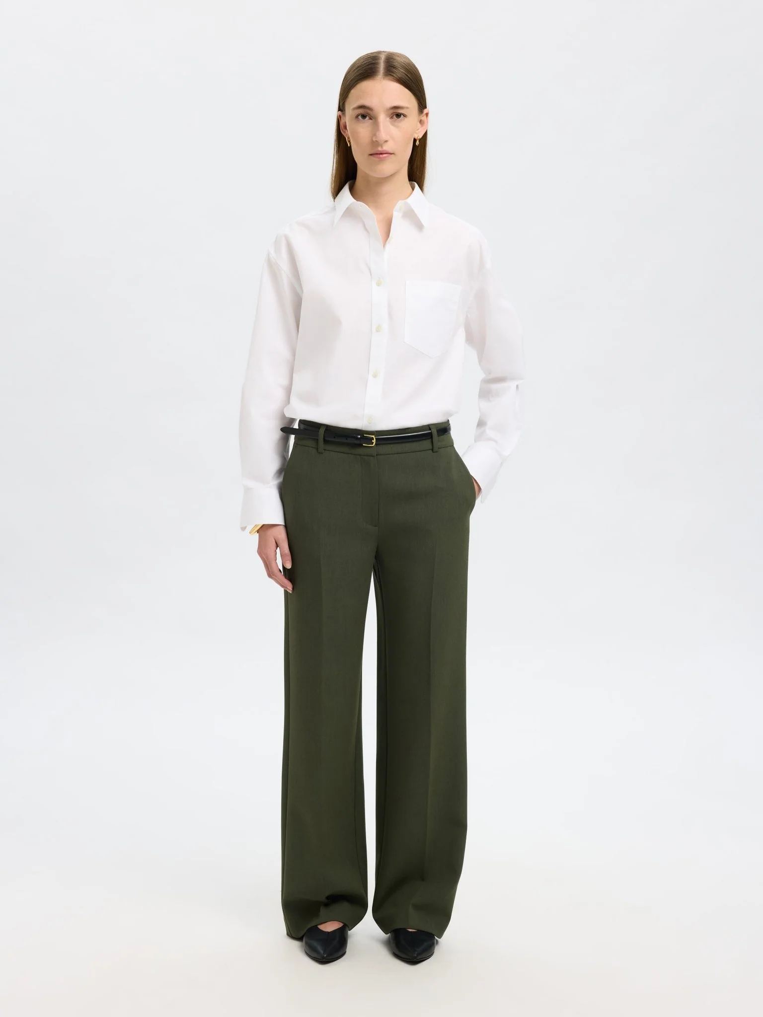 Rita Mw Wide Pant Mel Deep Depths Melange - Image 5