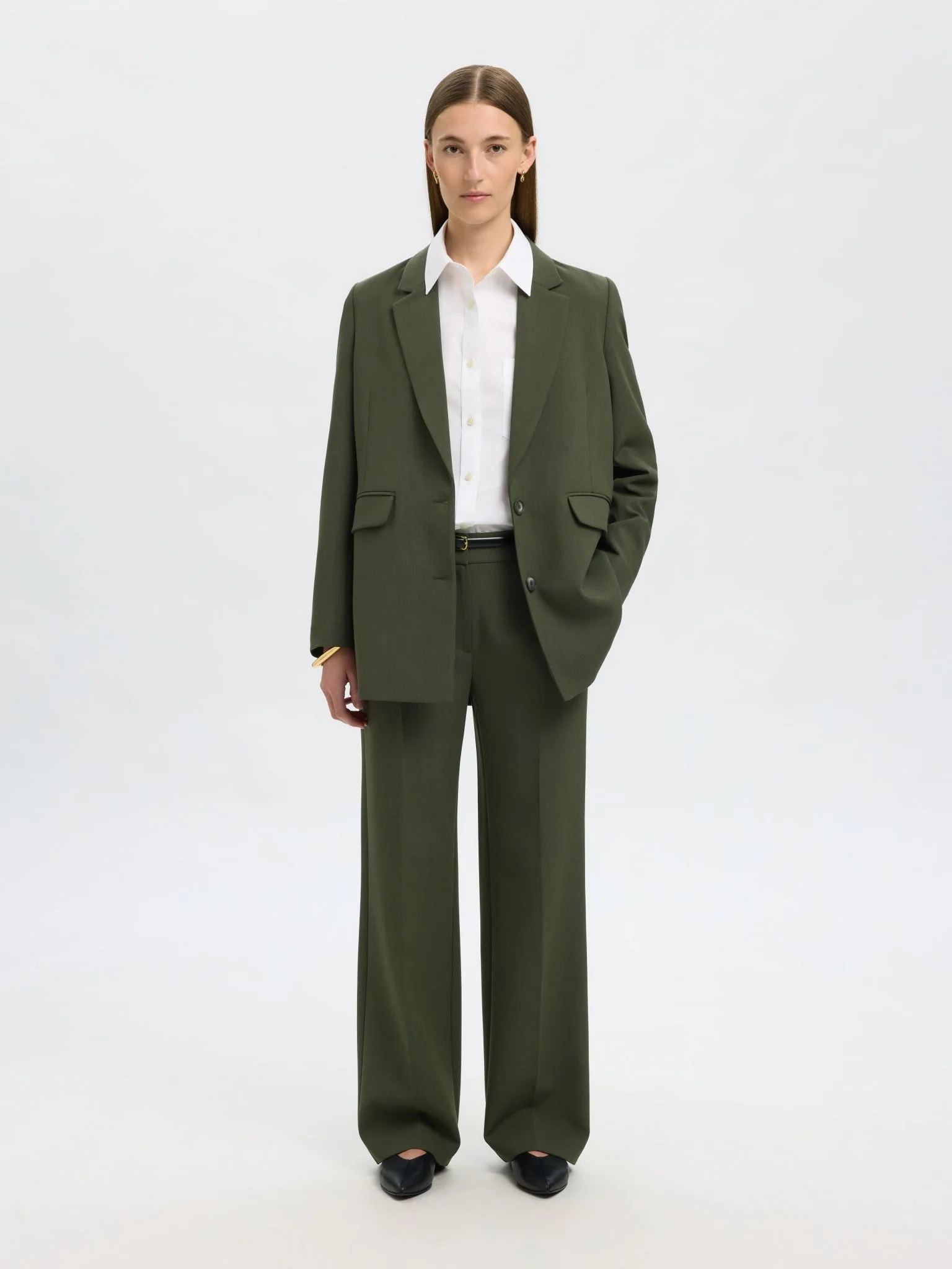 Rita Mw Wide Pant Mel Deep Depths Melange - Image 6
