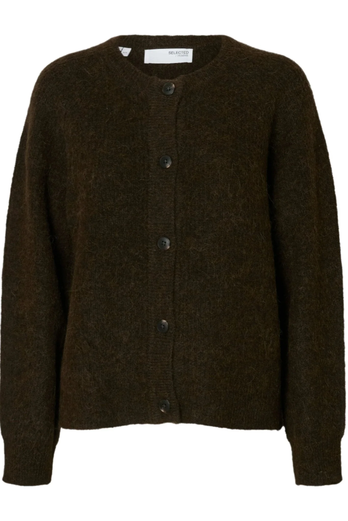 Lulu Ls Knit Short Cardigan Delicioso Melange - Image 2