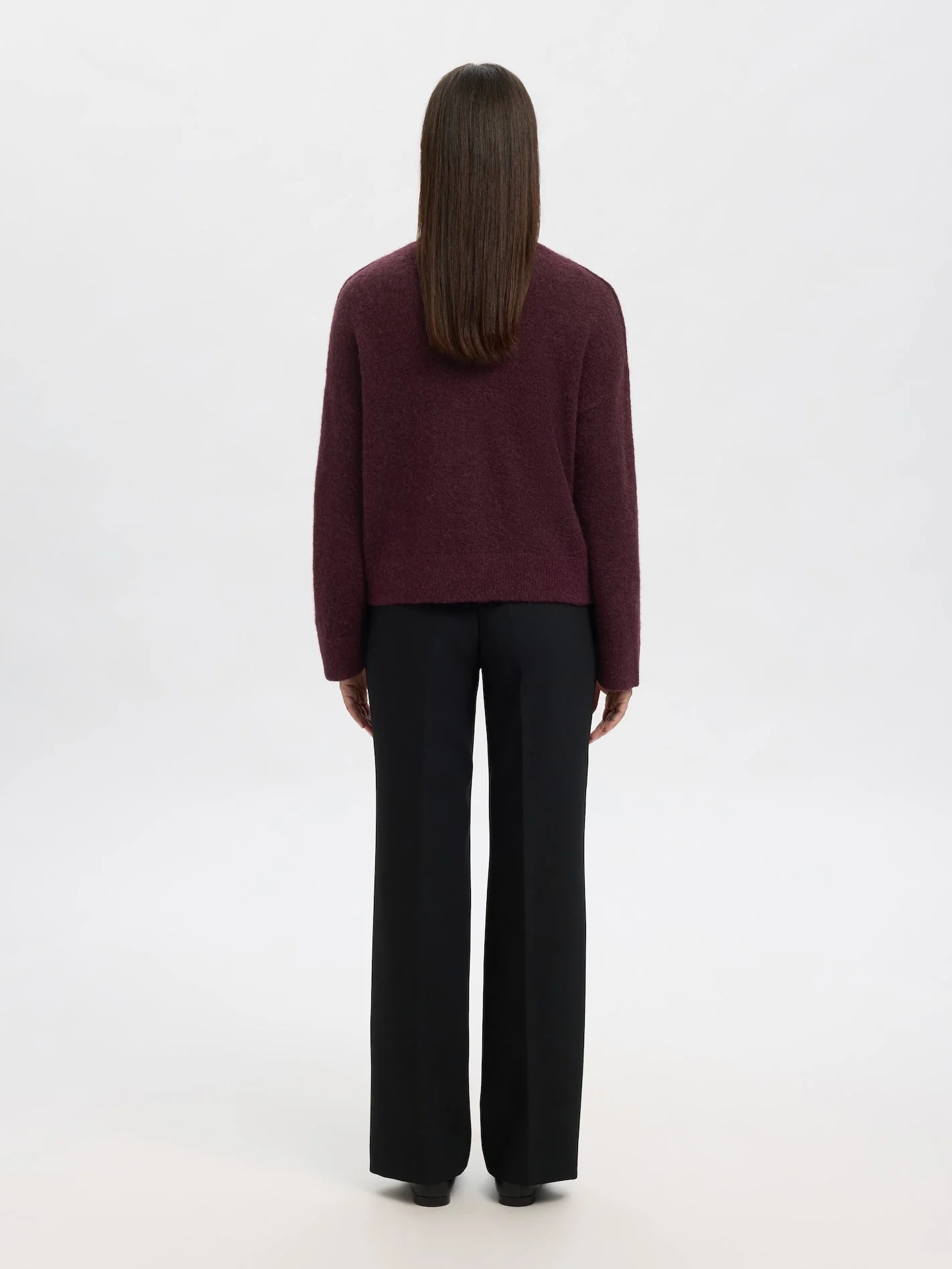 Sia Ras Ls Knit Zipper Cardigan Fig Melange - Image 8
