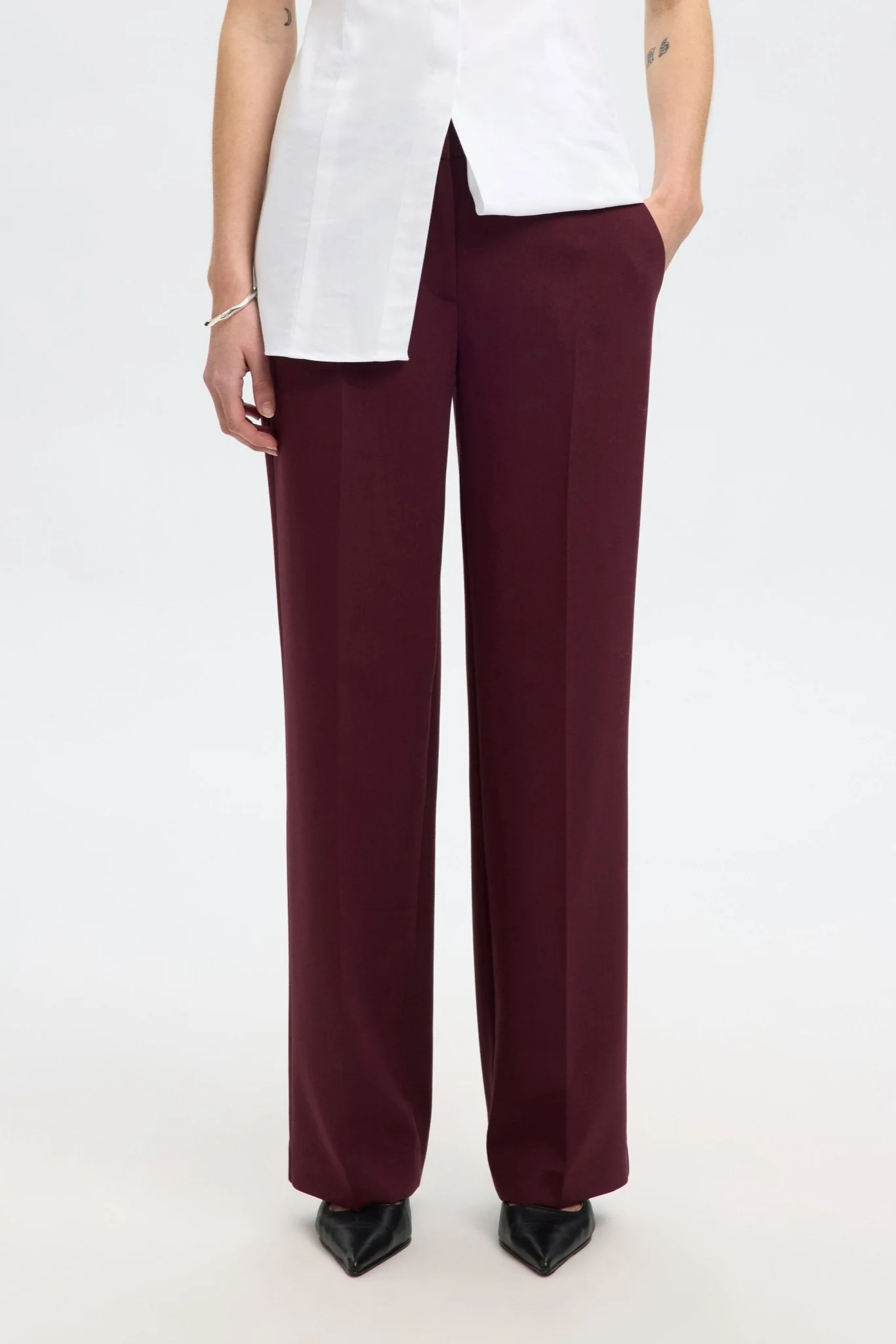 Rita Mw Wide Pant Mel Fig Melange - Image 5