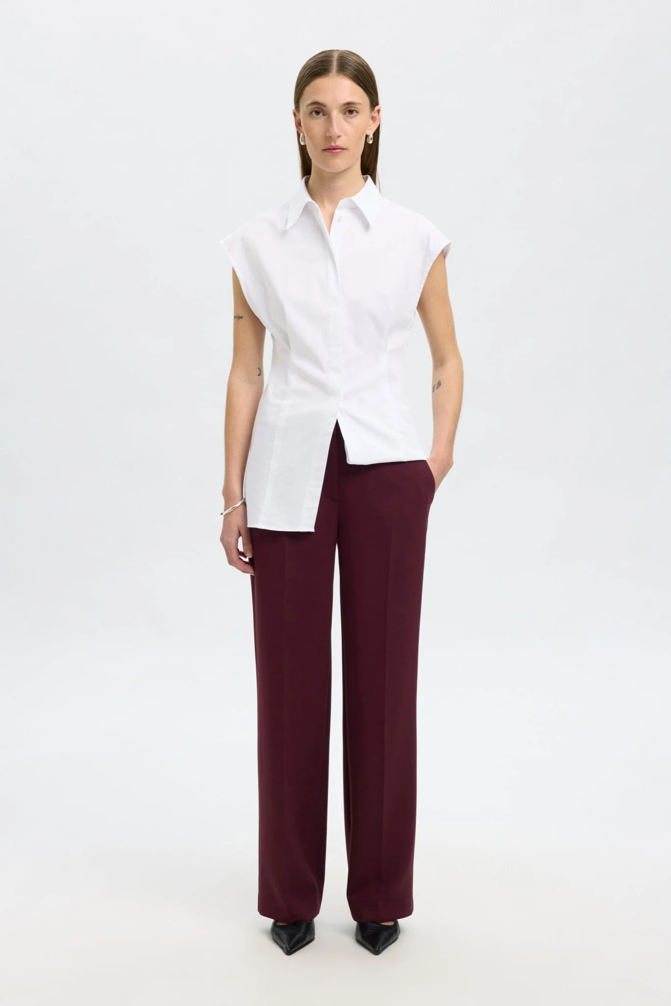 Rita Mw Wide Pant Mel Fig Melange - Image 8