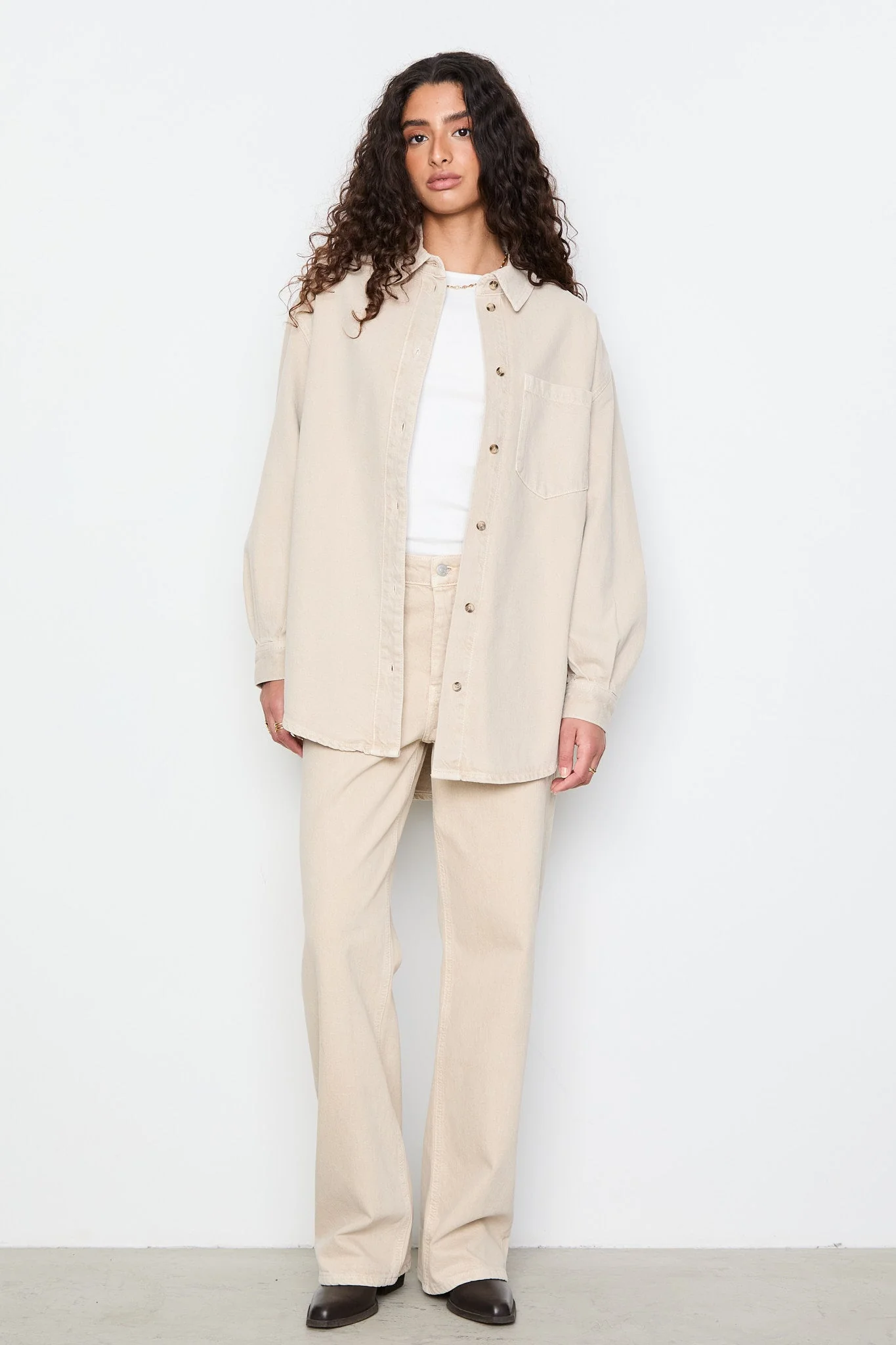 Alex Shirt Greige - Image 6