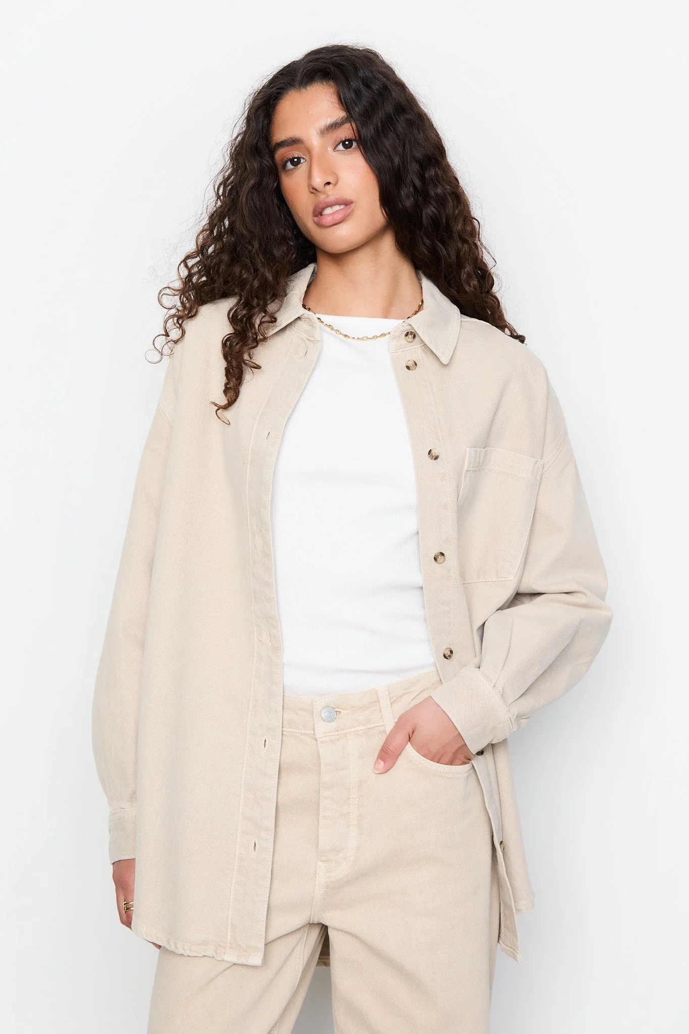 Alex Shirt Greige - Image 7