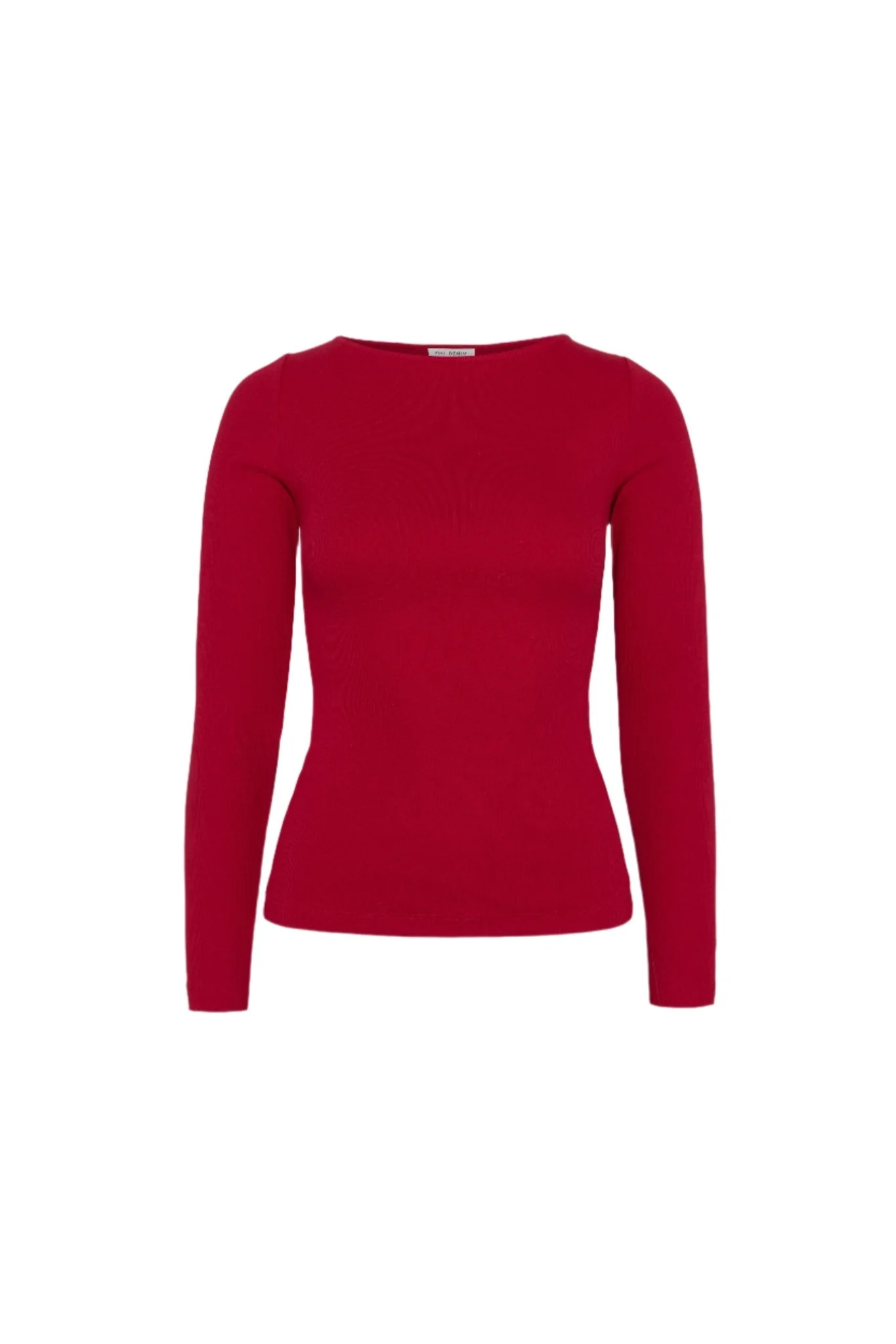 Petronella Rib Boatneck Red - Image 2