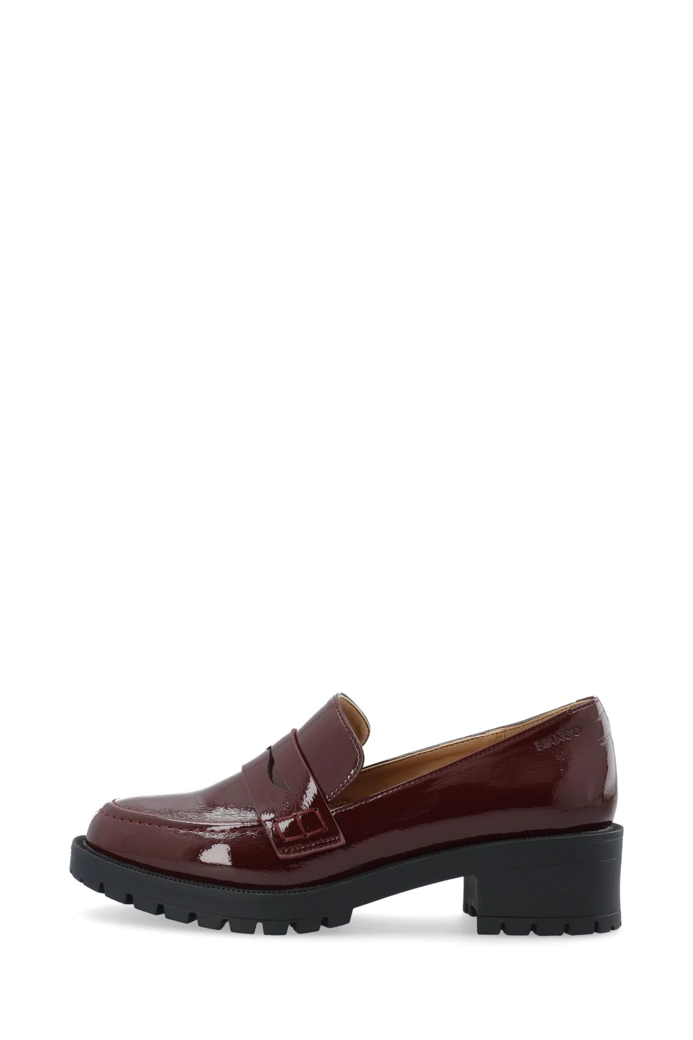 Biapearl Simple Penny Loafer Patent Aquarius Burgundy