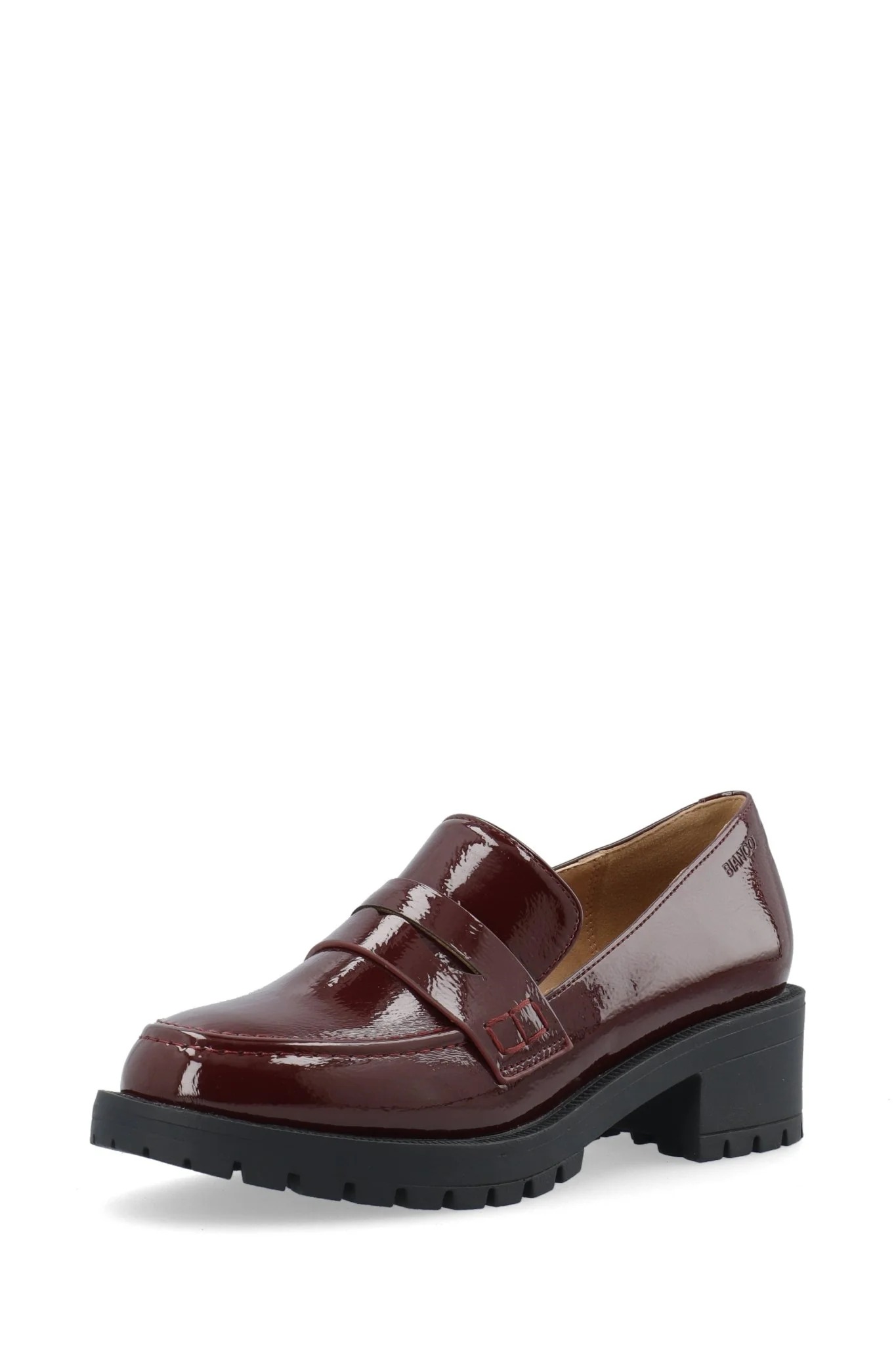 Biapearl Simple Penny Loafer Patent Aquarius Burgundy - Image 2