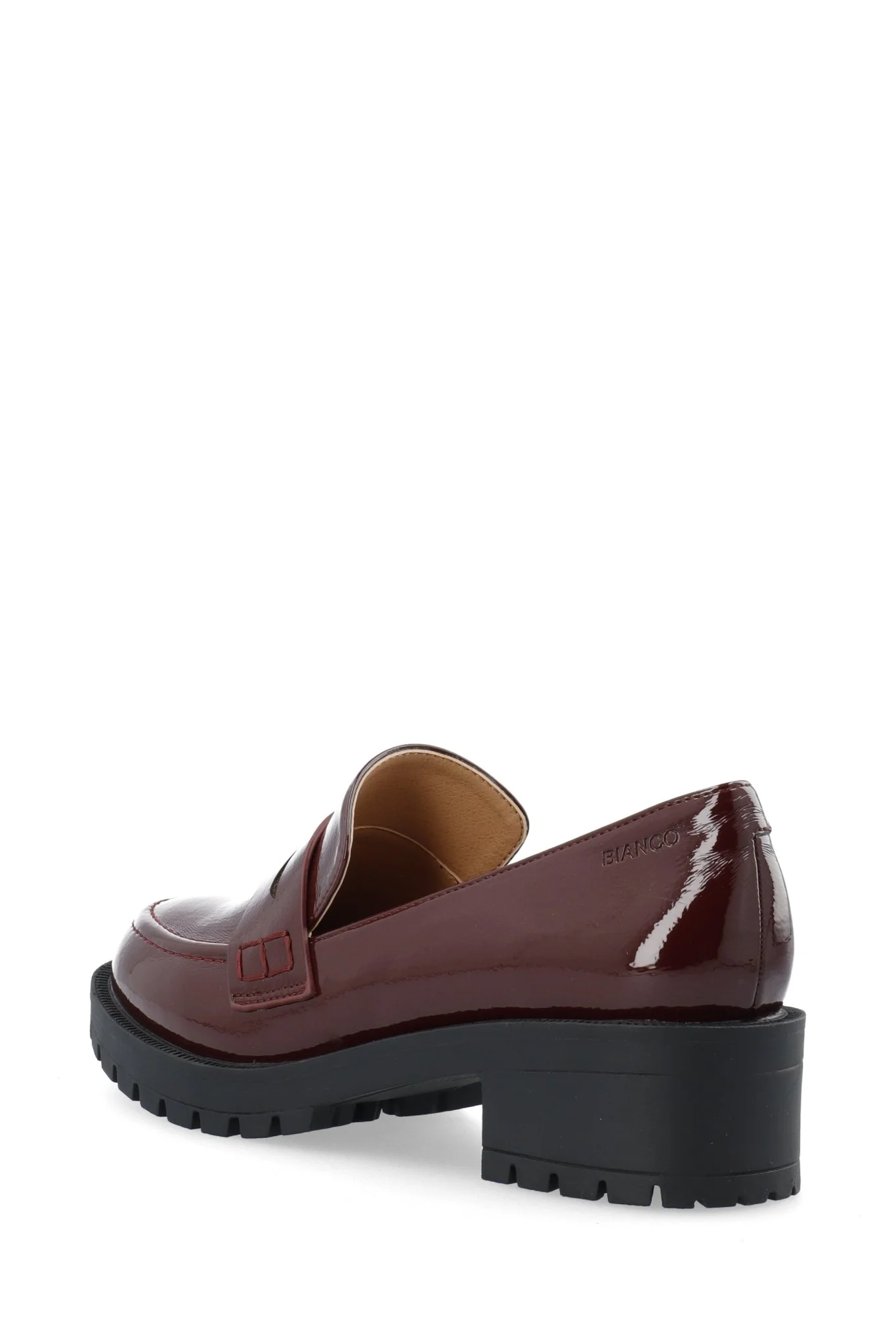 Biapearl Simple Penny Loafer Patent Aquarius Burgundy - Image 3