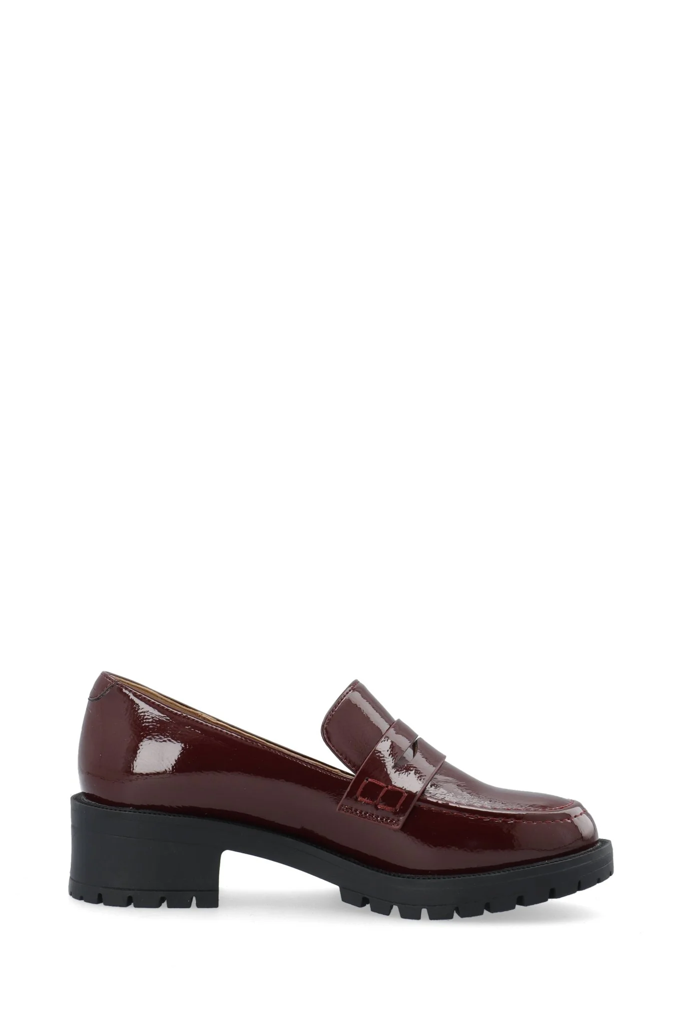 Biapearl Simple Penny Loafer Patent Aquarius Burgundy - Image 4