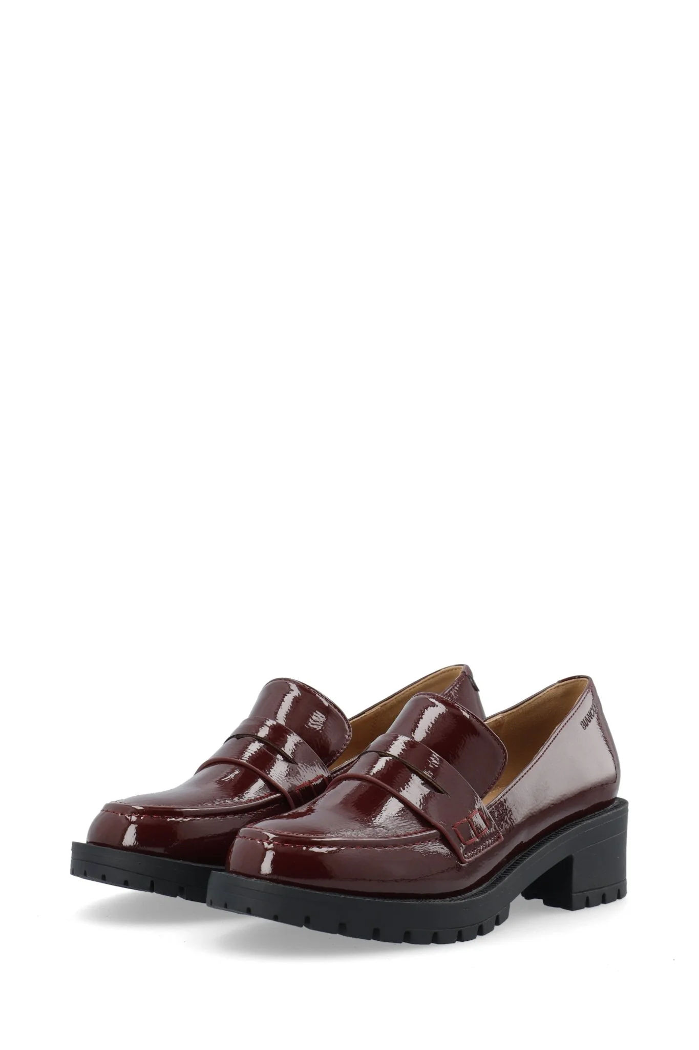 Biapearl Simple Penny Loafer Patent Aquarius Burgundy - Image 6